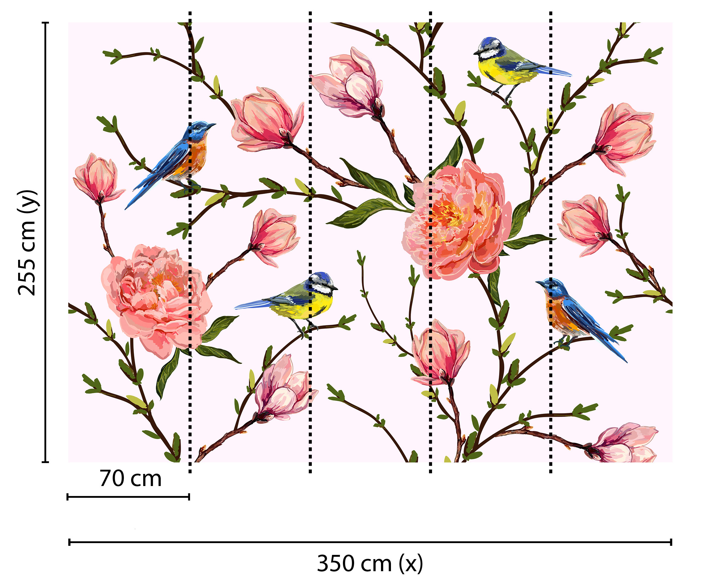 AS Fototapete Designwalls Little Birds Blumen DD118538