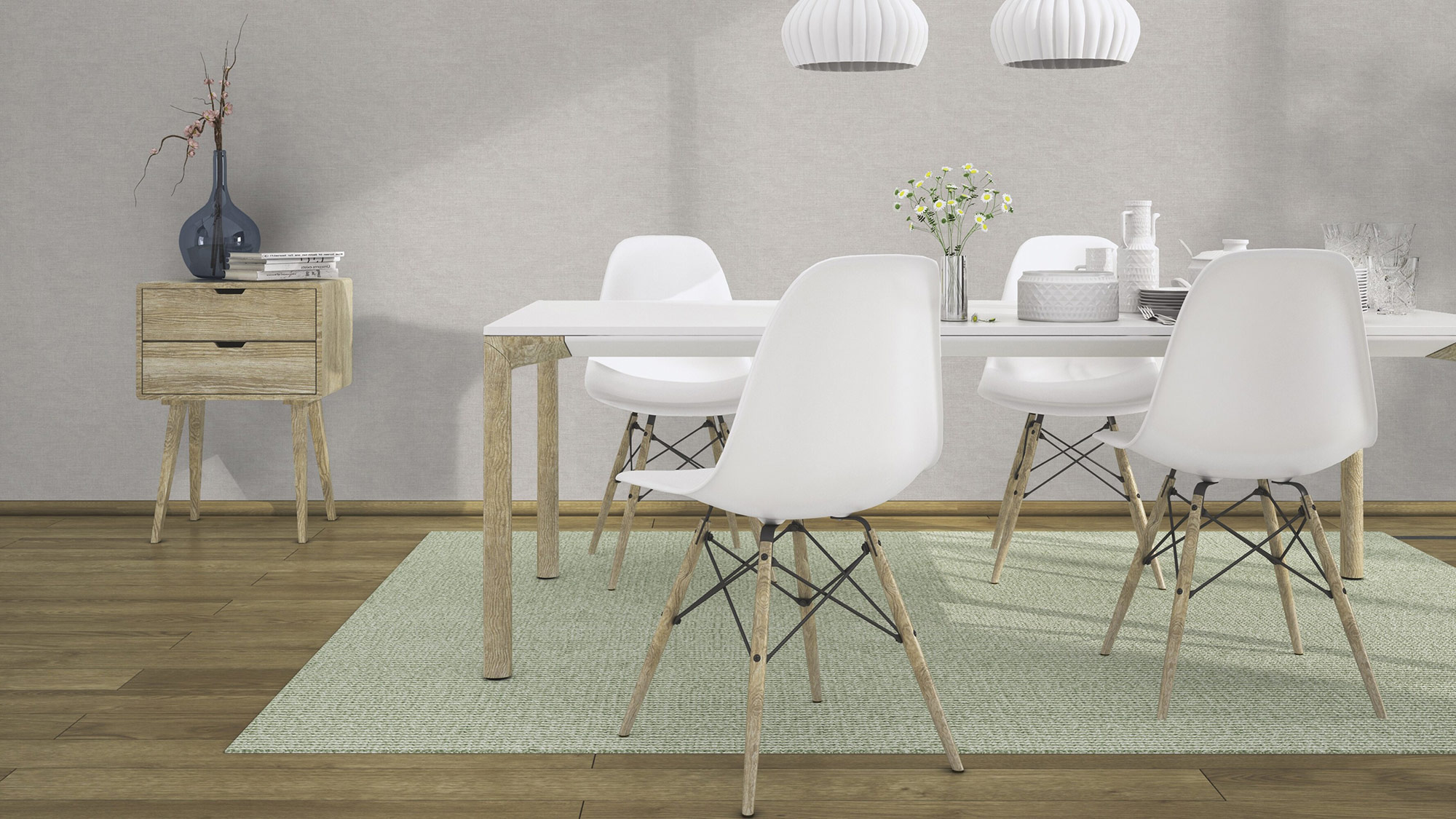 Rasch Vliestapete Country Charme Grau-Hellgrau 464023