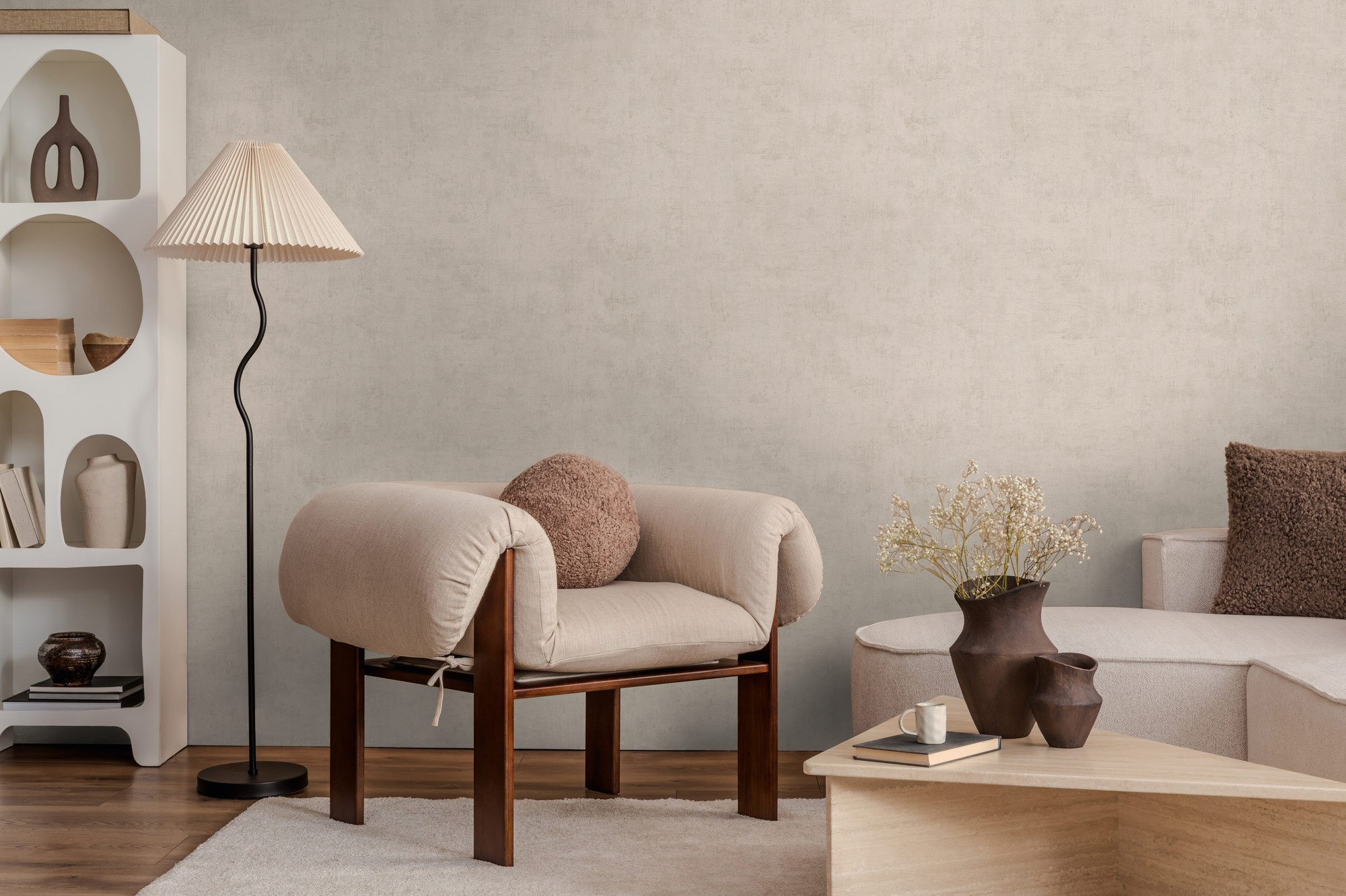 AS Vliestapete Nordic Feeling Unitapete Grau 791536