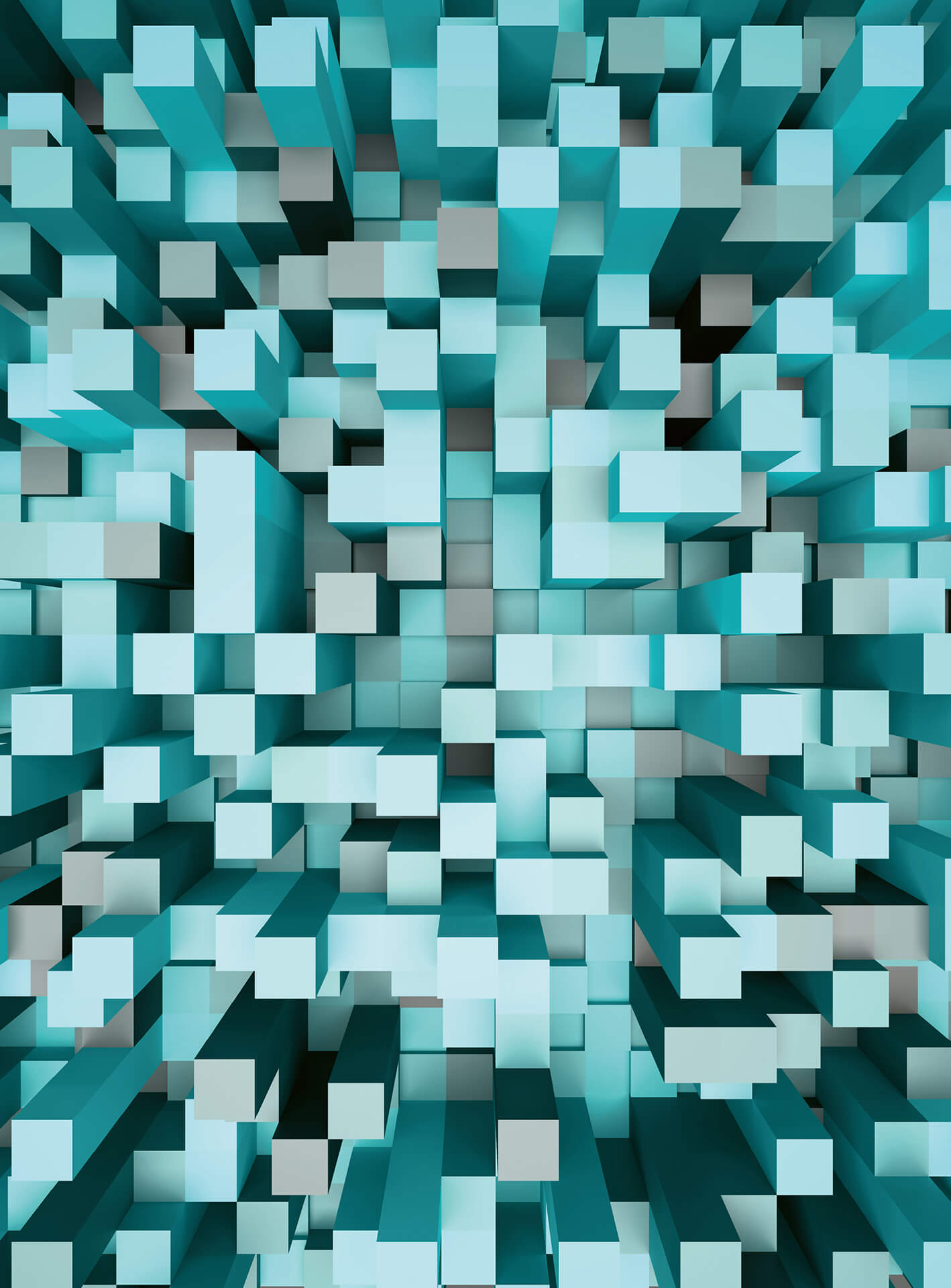 AS Fototapete Designwalls 2.0 3D Squares Blue DD119051