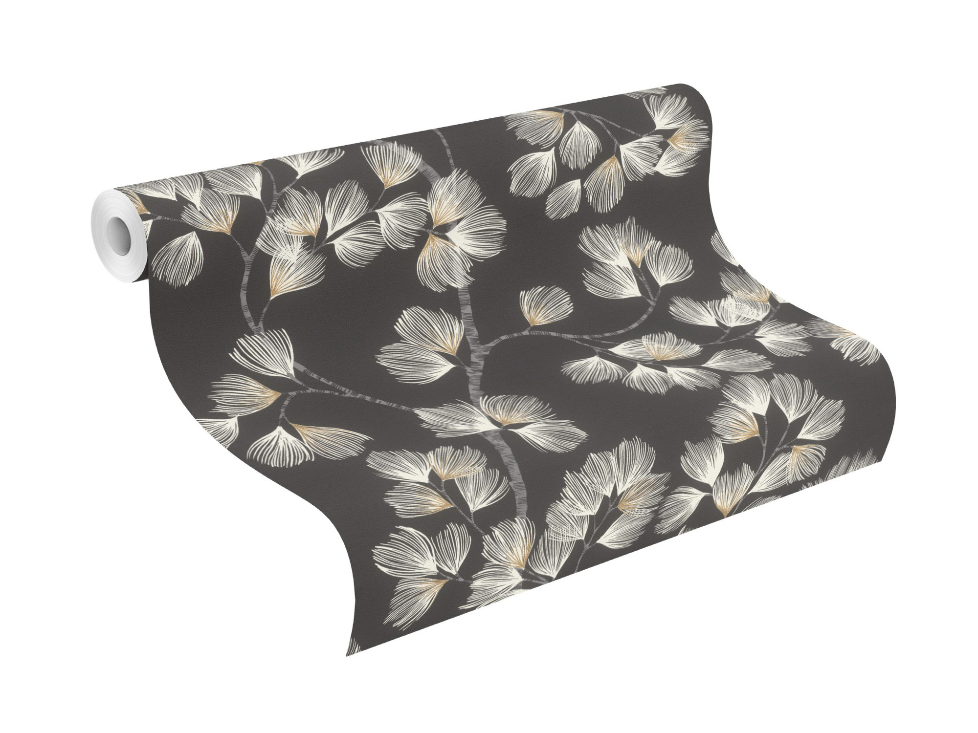 Rasch Vliestapete Symphony Schwarz-Mattschwarz 866926