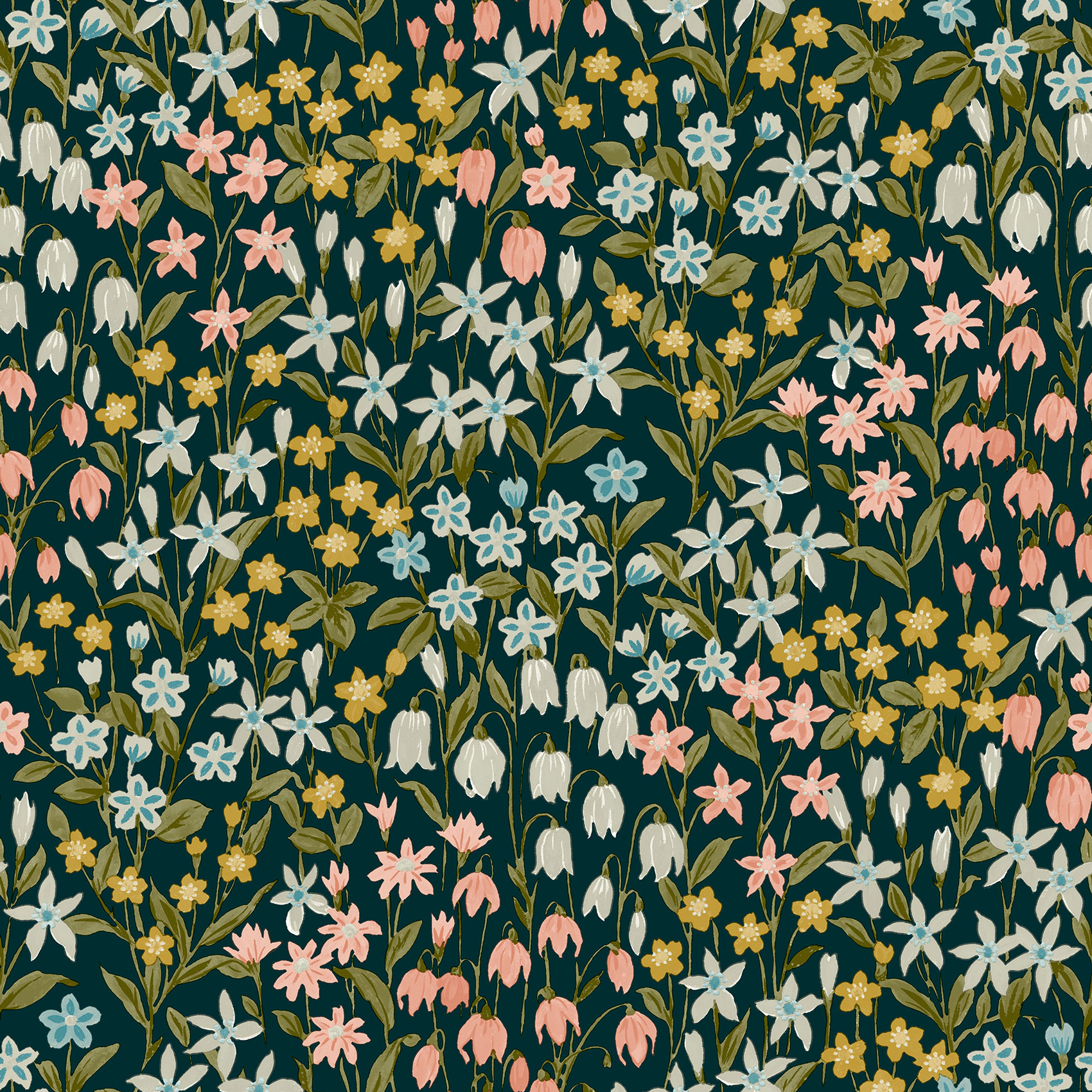 Grandeco Vliestapete Ciara Floral blau A64102