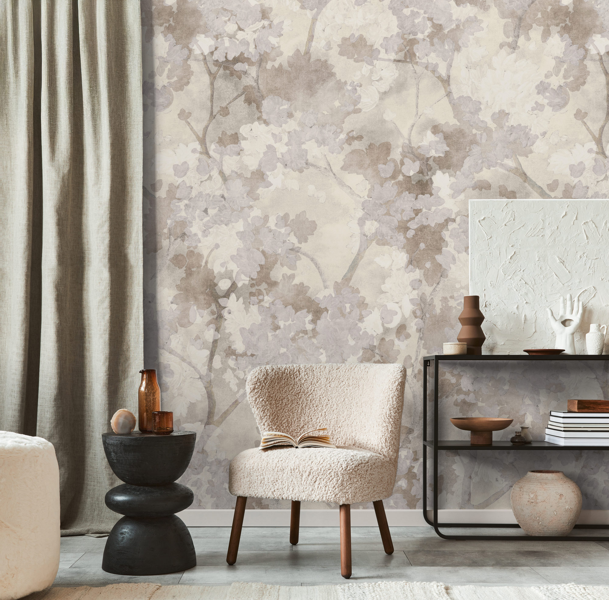 AS Fototapete The Wall 4 Bäume Creme 792485