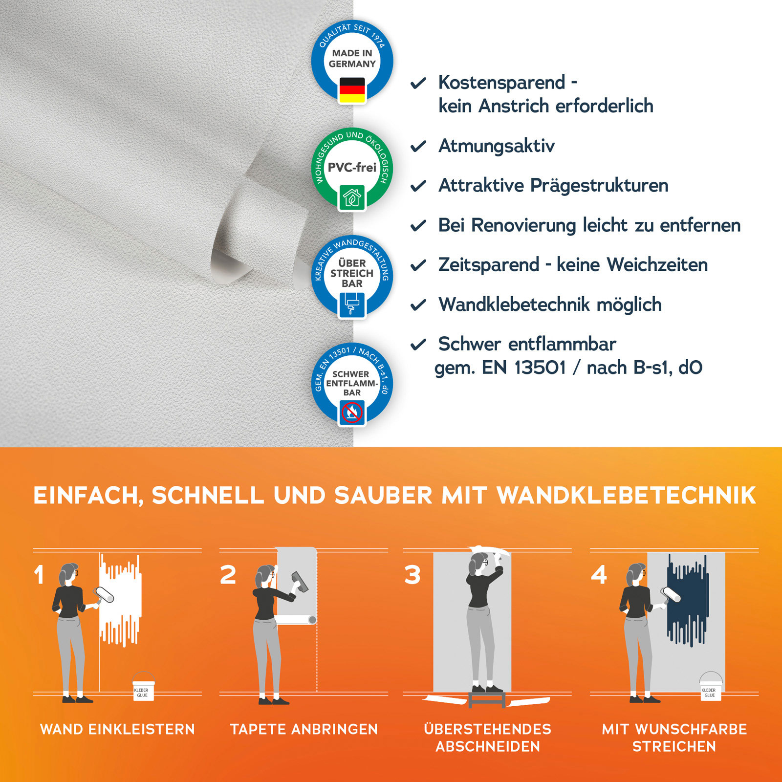 AS Vliestapete Meistervlies 8 überstreichbar 307271