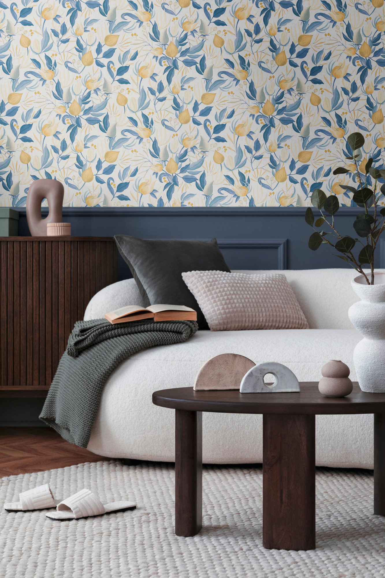 AS Vliestapete CosmoLiving Floral Weiß 790626