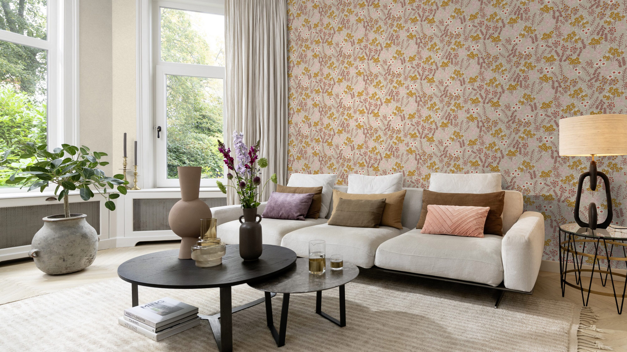 Rasch Vliestapete Beltesto Grau Floral 793819