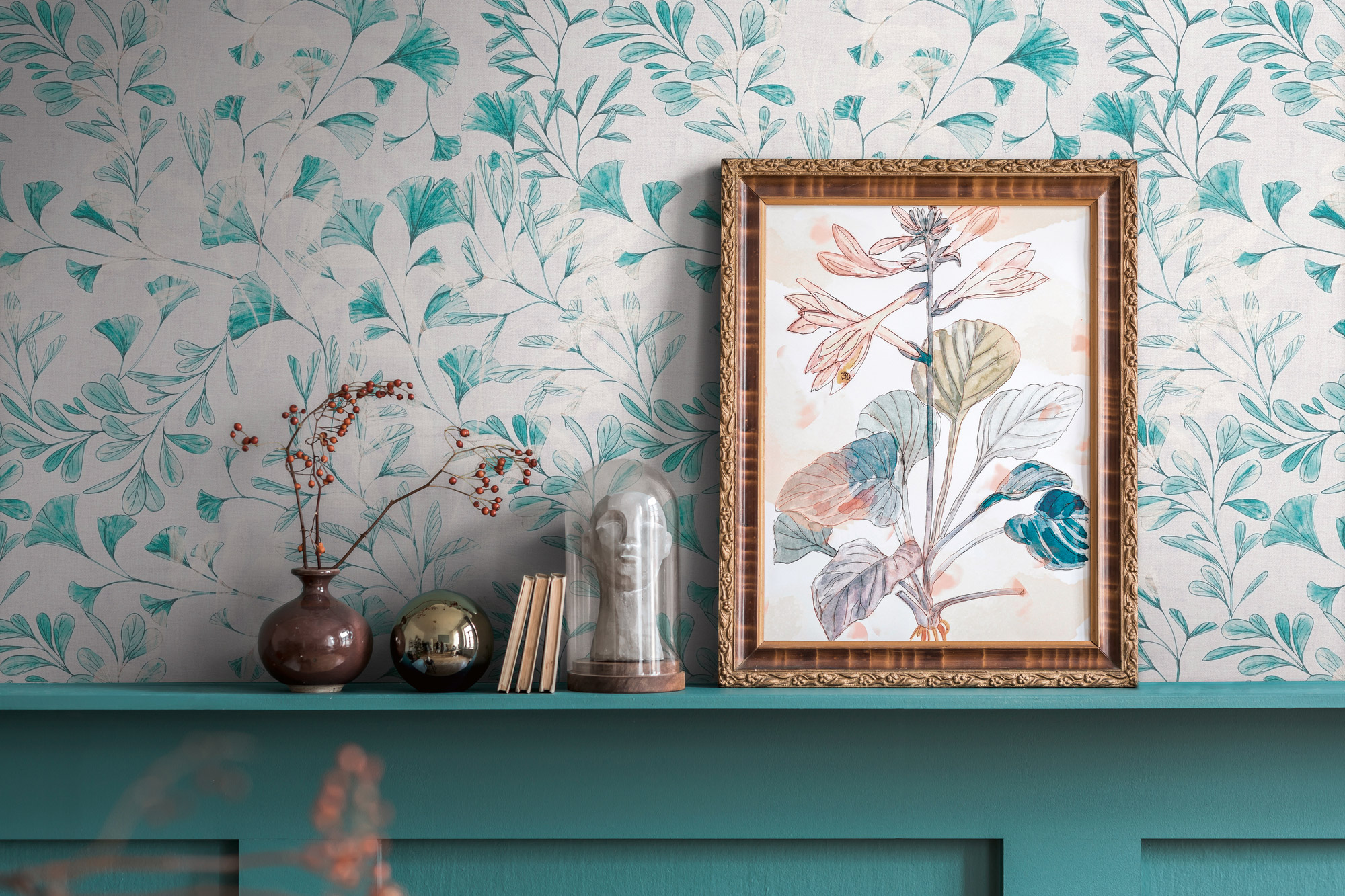 AS Vliestapete Anna d'Andrea Blätter Weiß 782234