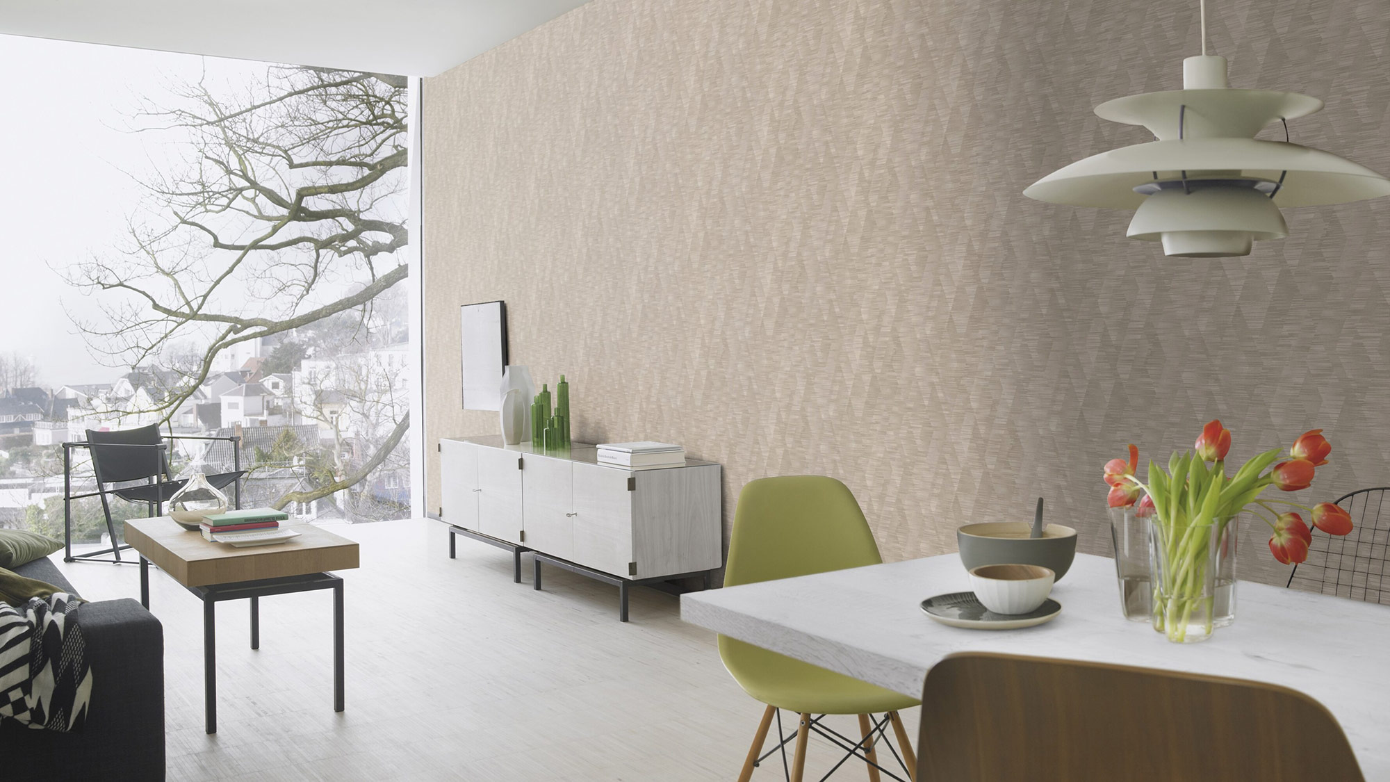 Rasch Vliestapete Liverna Braun-taupe 417234