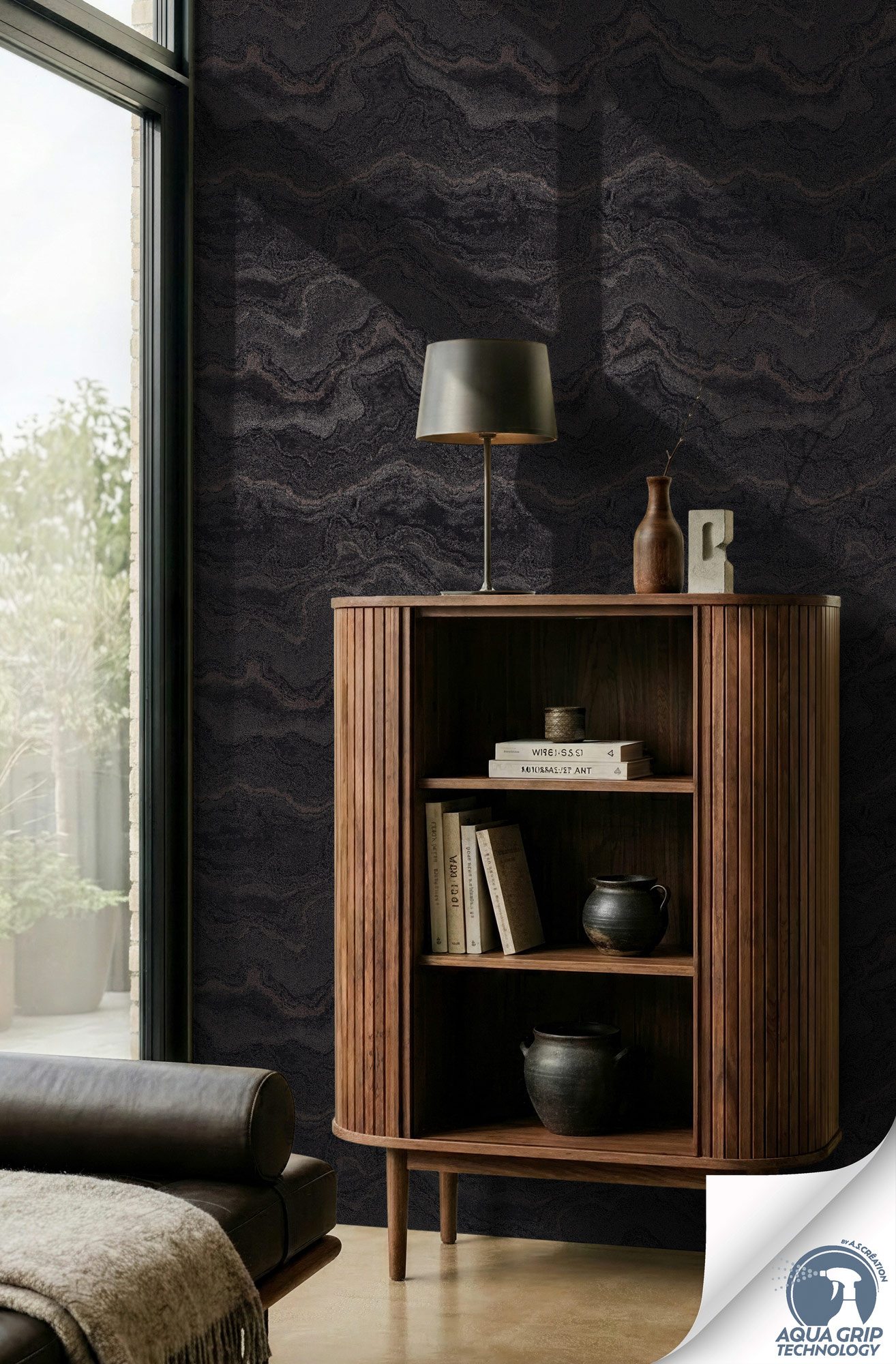 AS Vliestapete Cosiness Designdrop 2 Marmor Schwarz 793163
