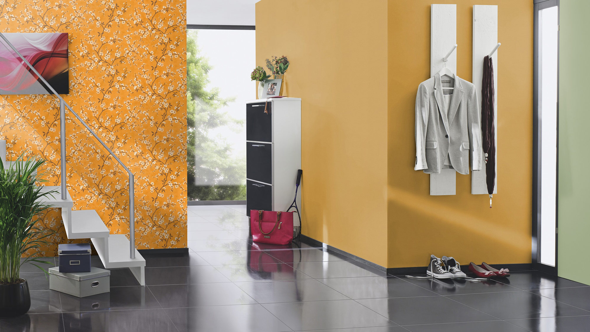 Rasch Vliestapete Country Charme Gelb-ocker 452075