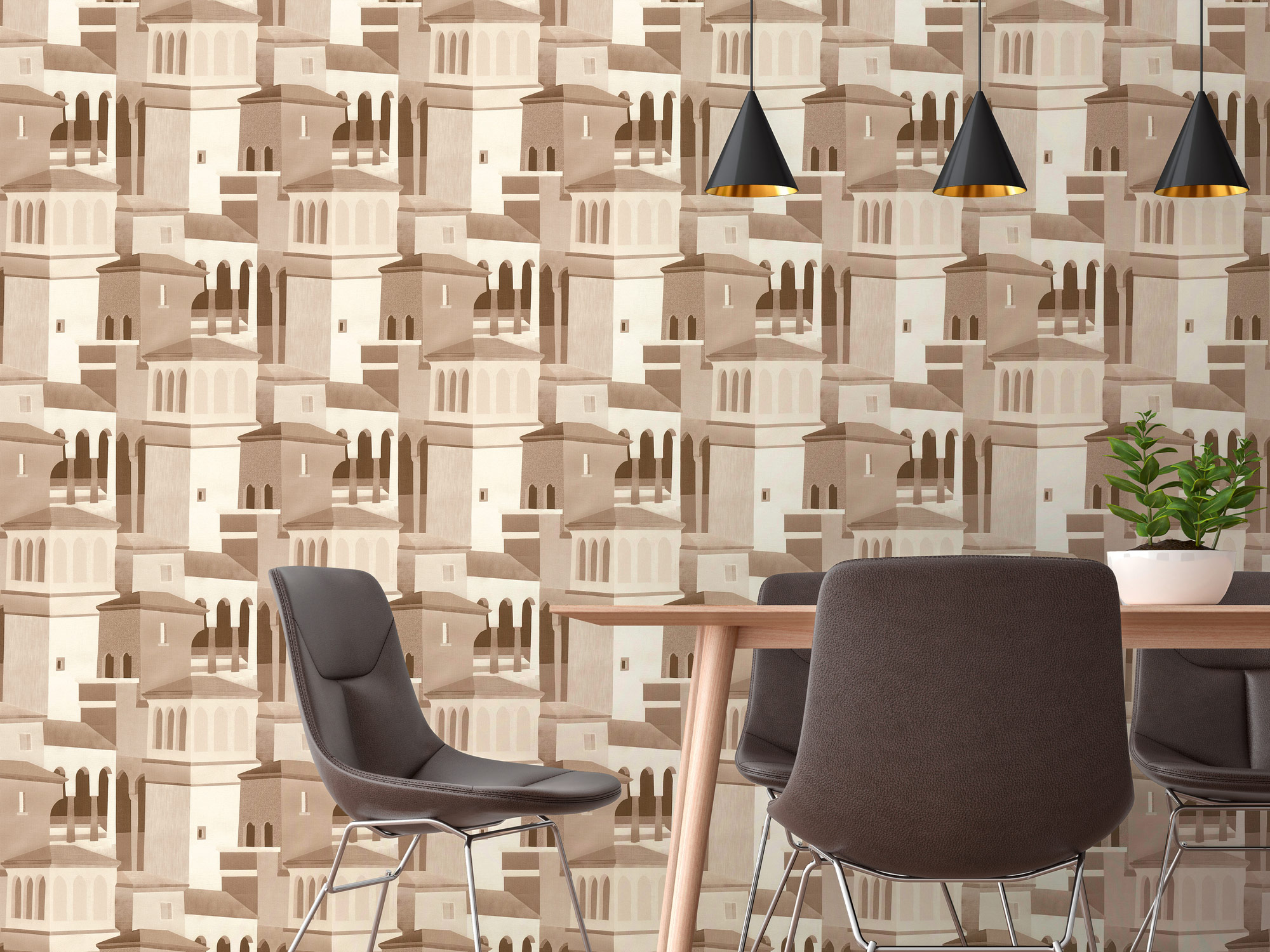 AS Vliestapete PintWalls 3 Architektur Braun 791869