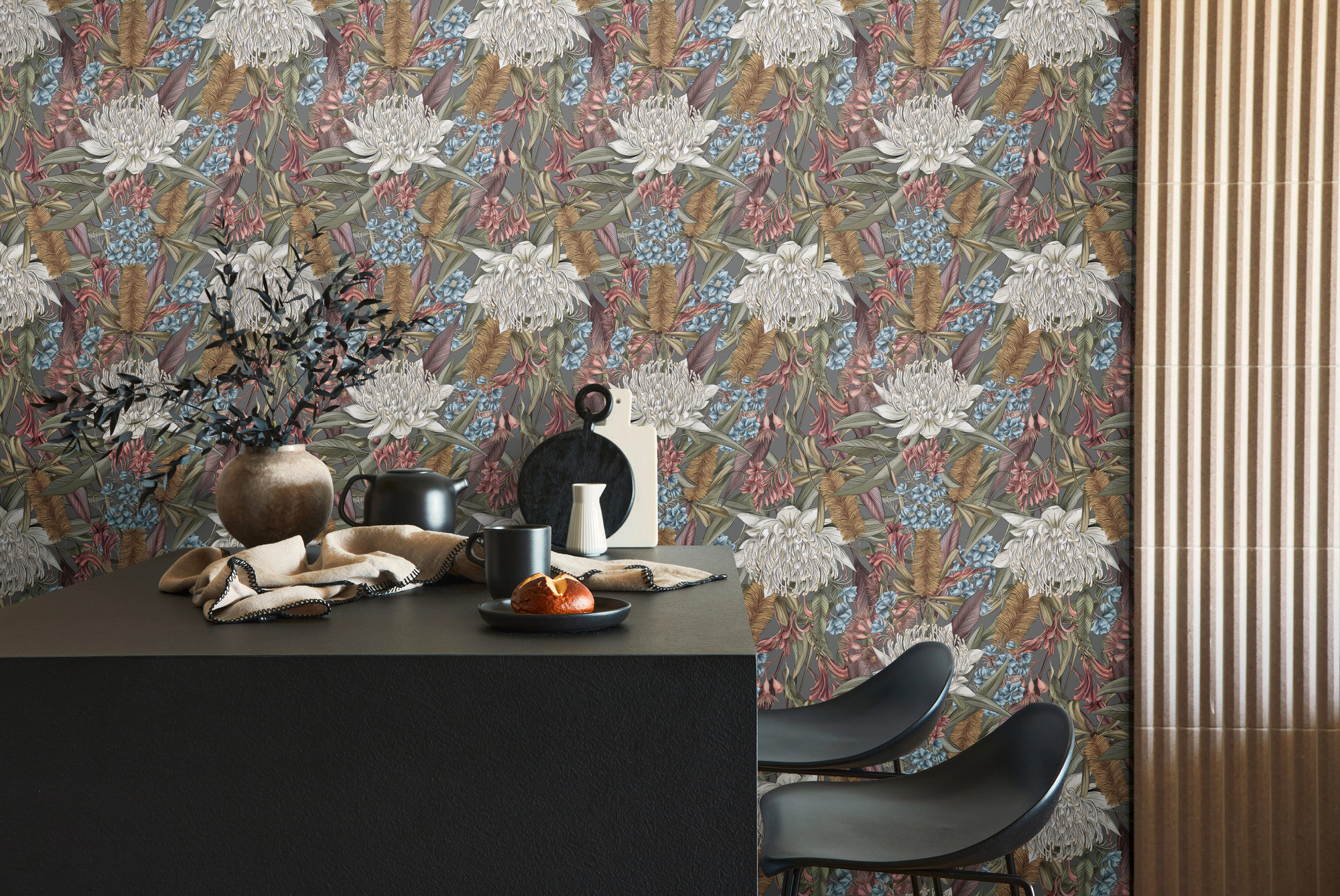 Livingwalls Vliestapete Drawn Into Nature Blumen 394283