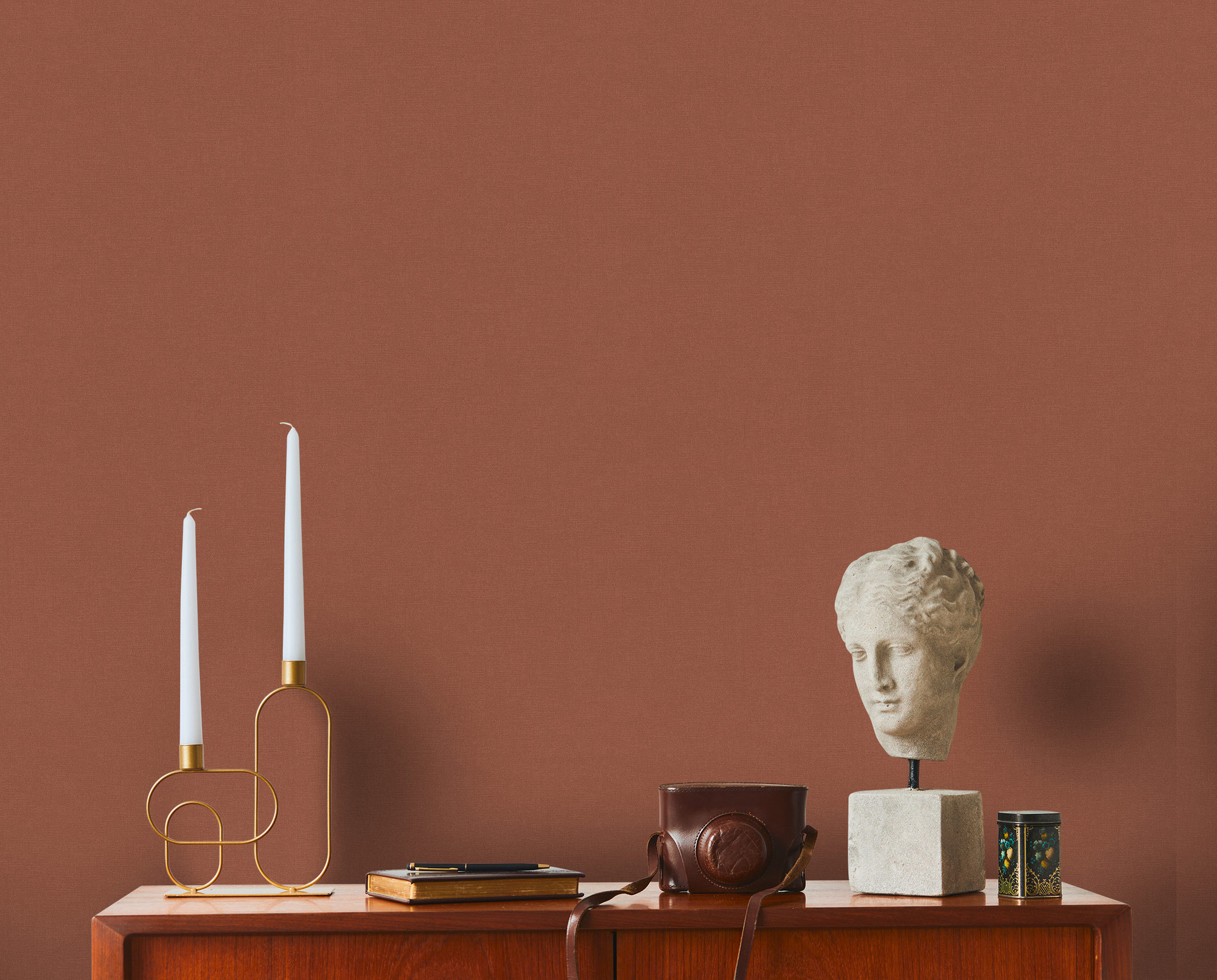 AS Vliestapete MS Travel Styles Uni Rotbraun 392661