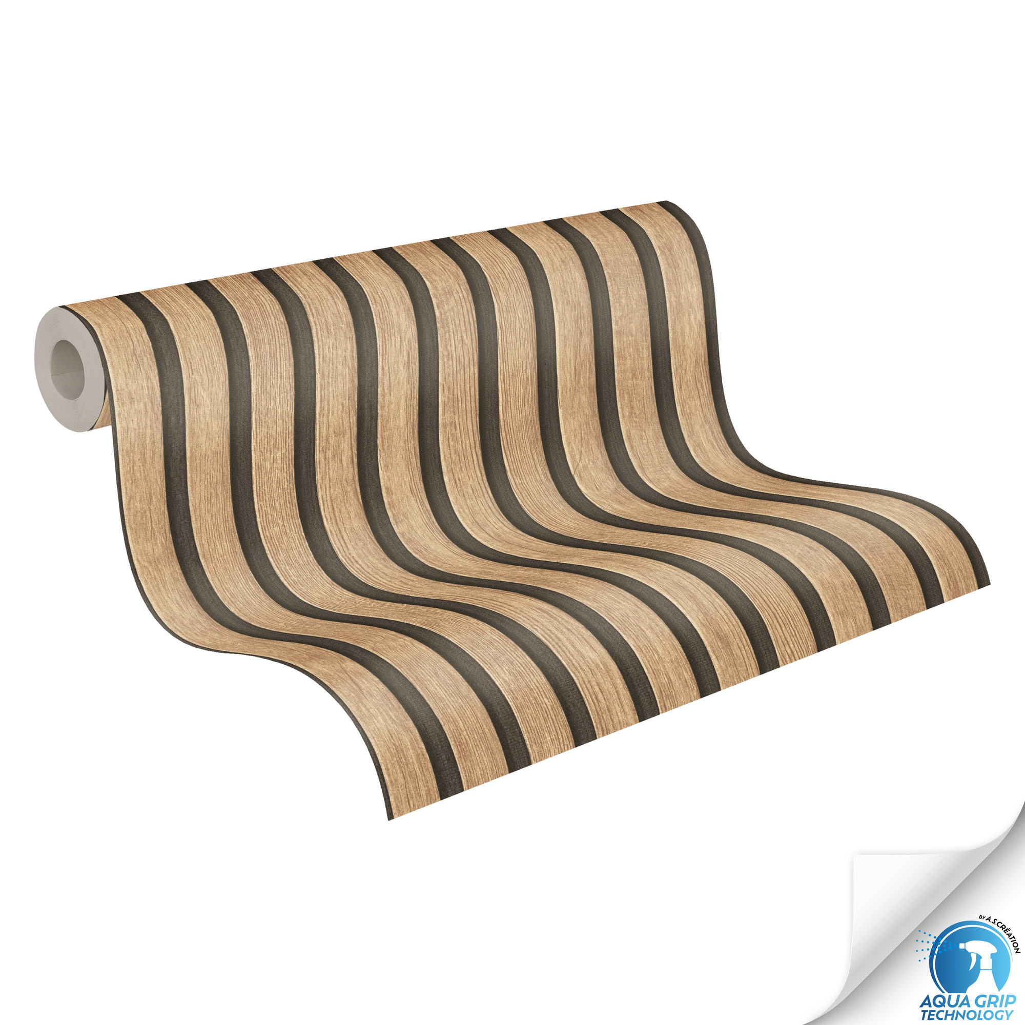 AS Vliestapete WOW Designdrop Holzoptik Braun 784591