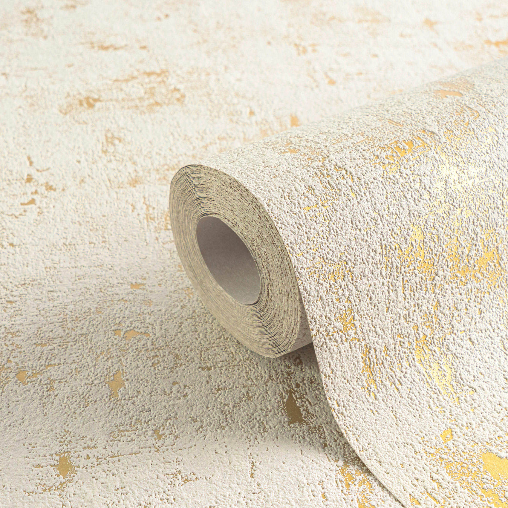 AS Vliestapete Blooming Vintage Used weiß-gold 230775