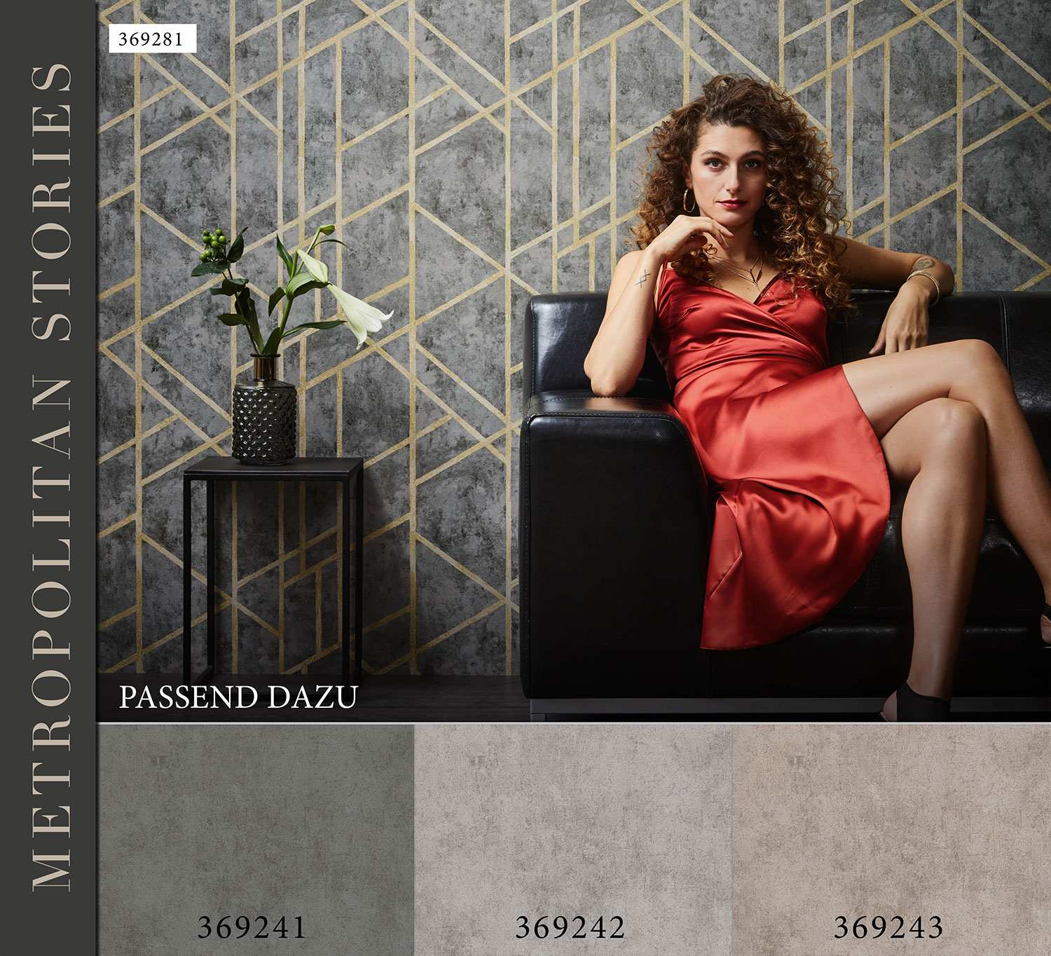 AS Vliestapete MS Hot Spots Unis Grau 369242