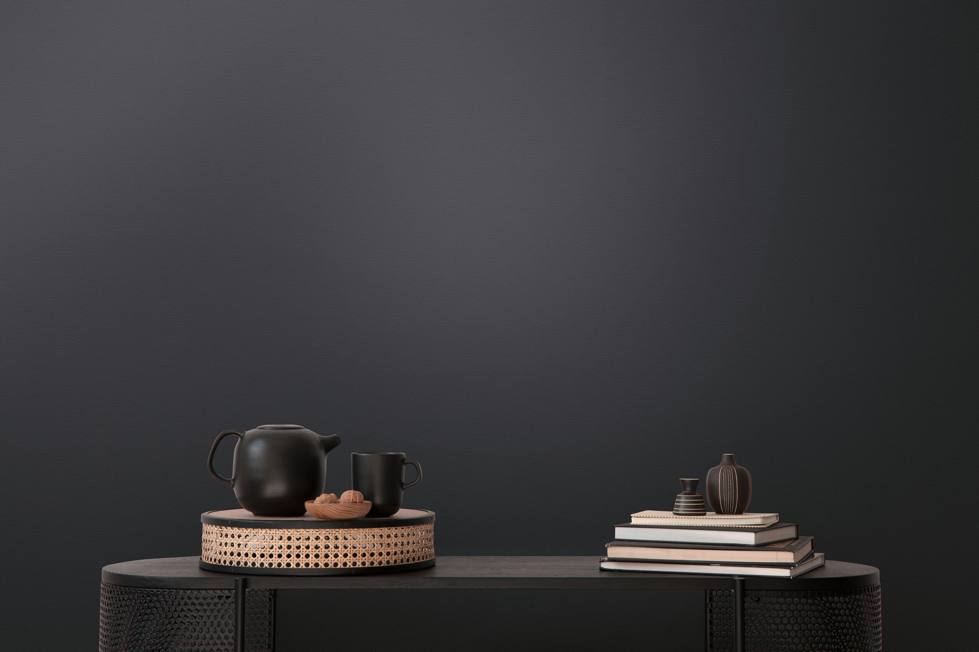 AS Vliestapete French Affair Einfarbig Schwarz 395726