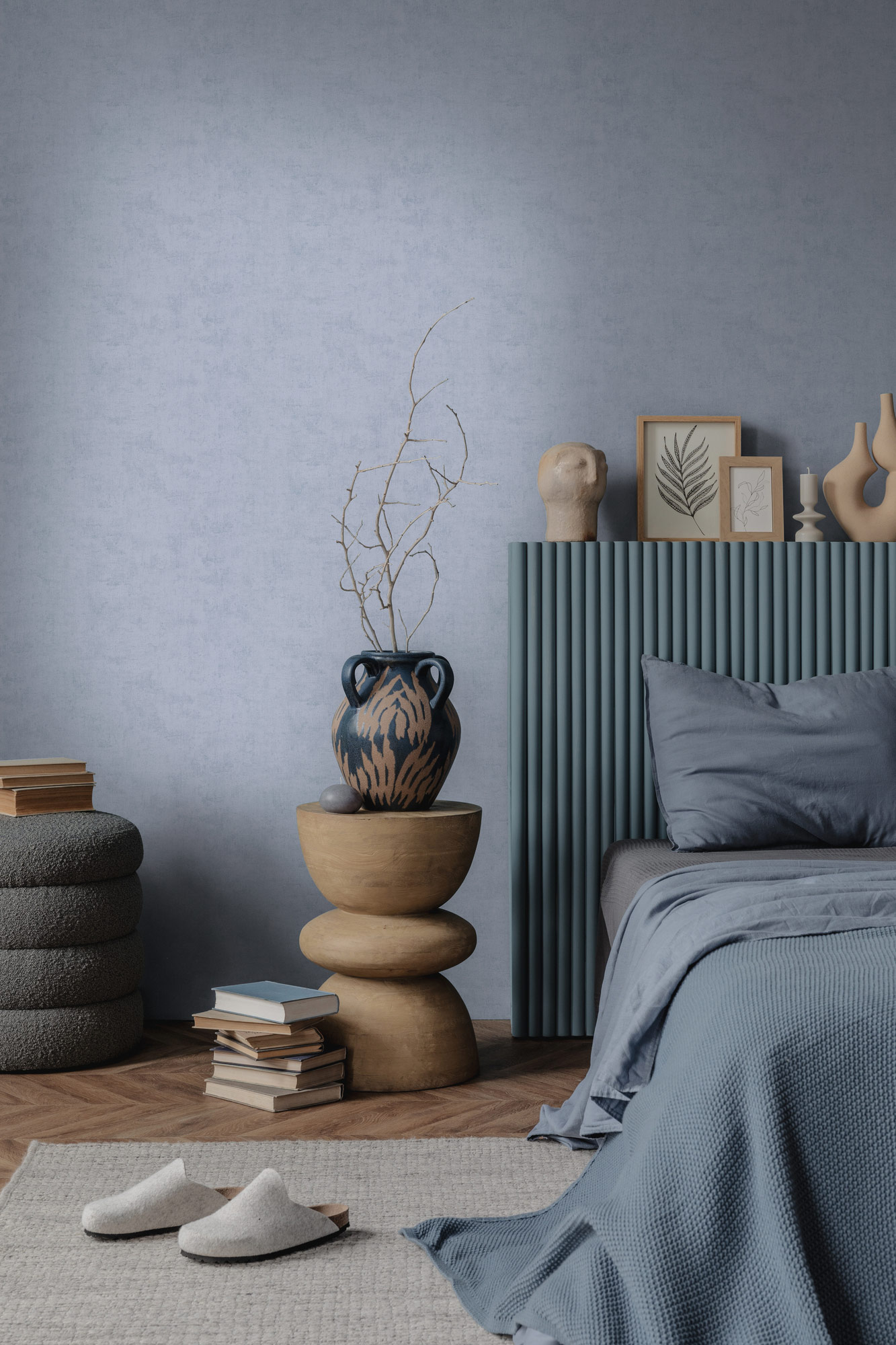 AS Vliestapete Nordic Feeling Unitapete Blau 791531