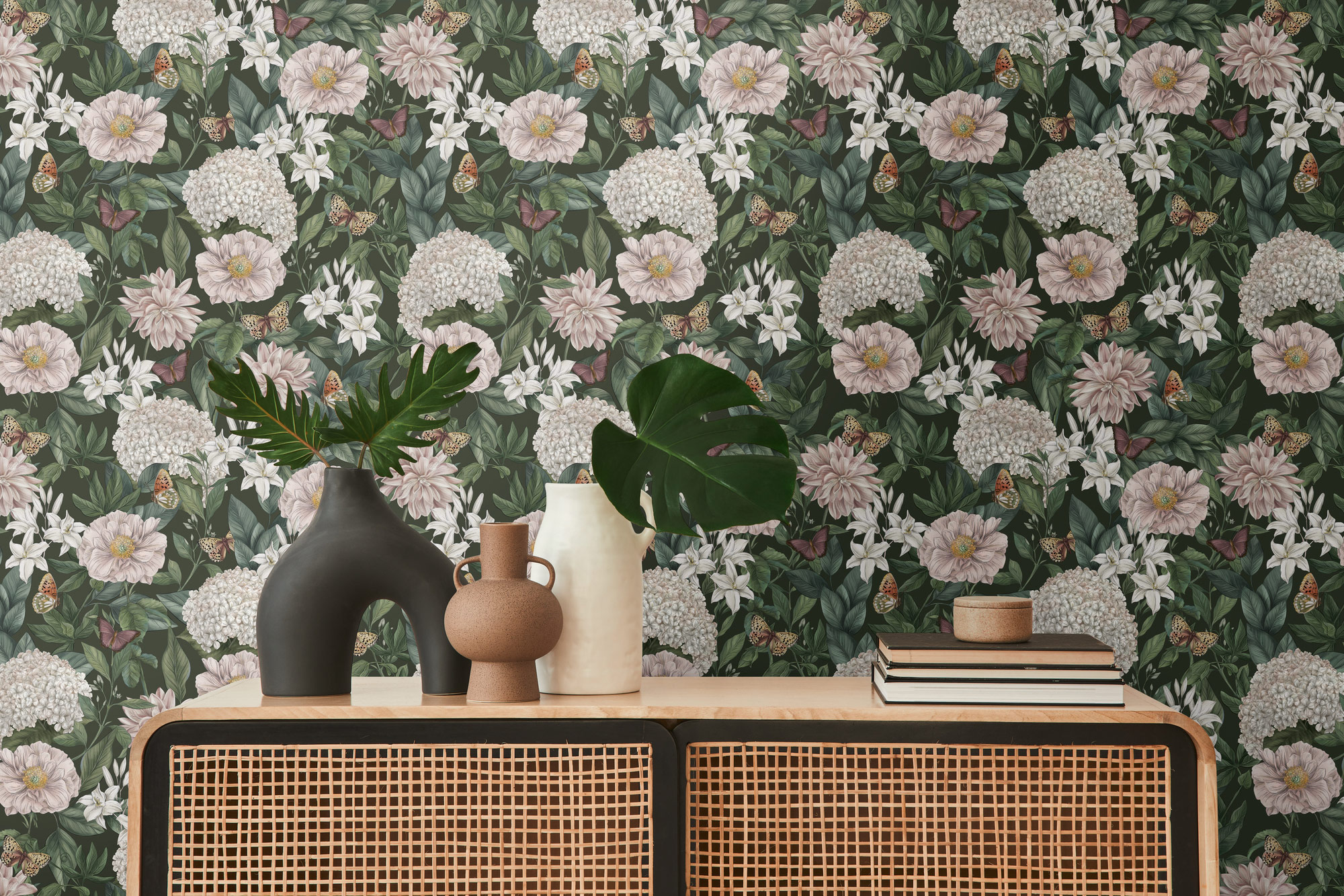 Livingwalls Vliestapete Drawn Into Nature Floral 394261