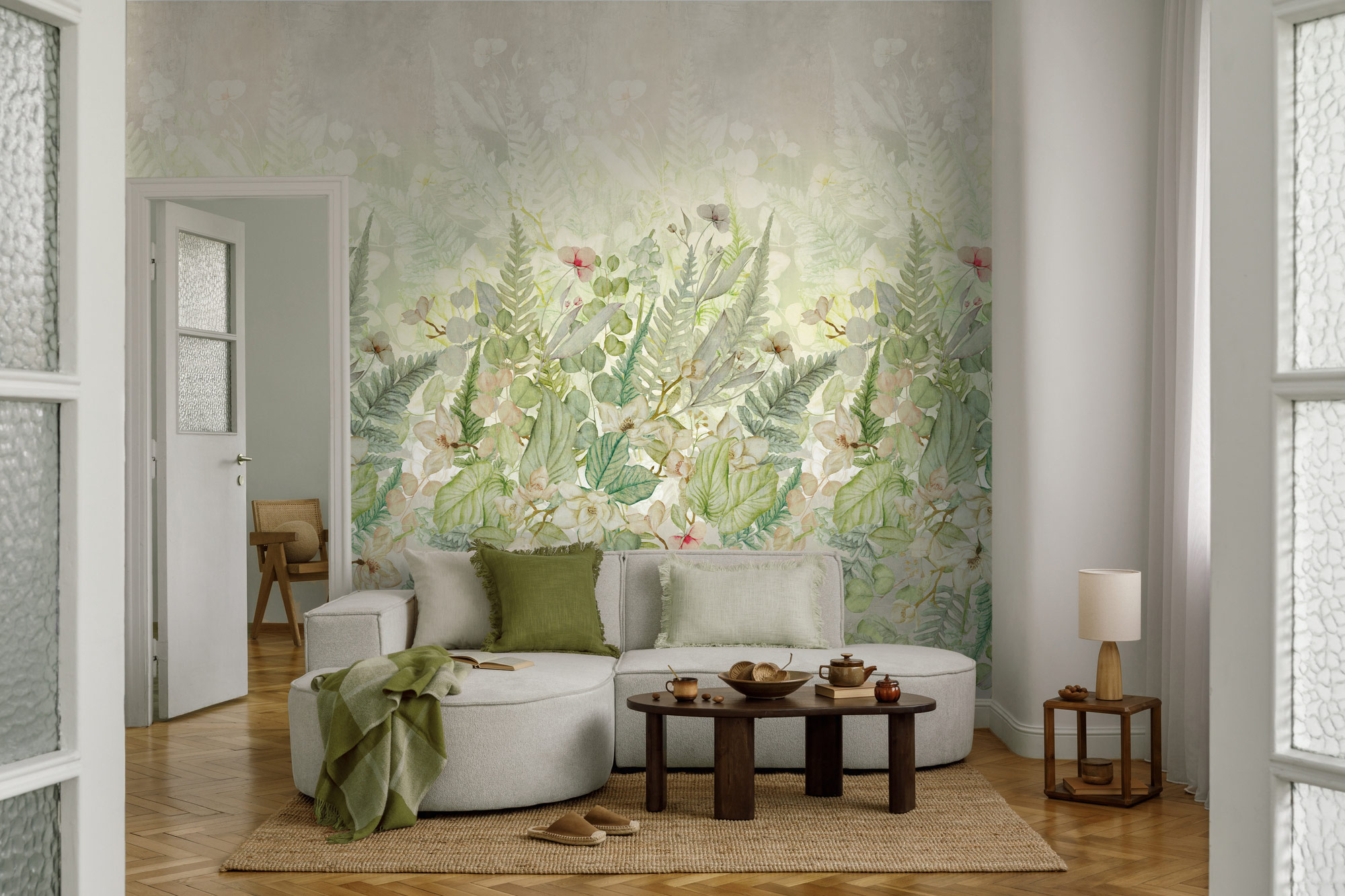 AS Fototapete The Wall 4 Blumen Grün 792366