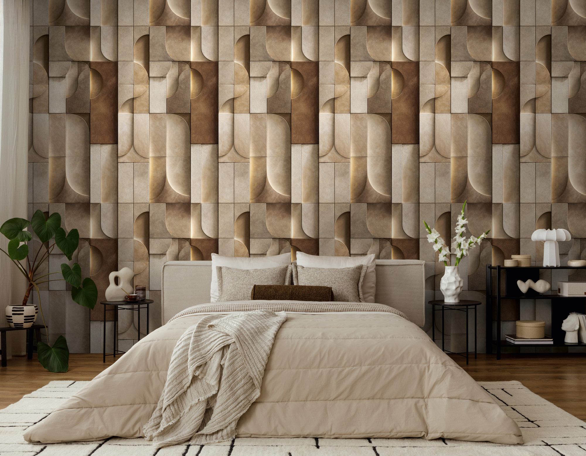 AS Fototapete The Wall 4 3D Optik Braun 792247