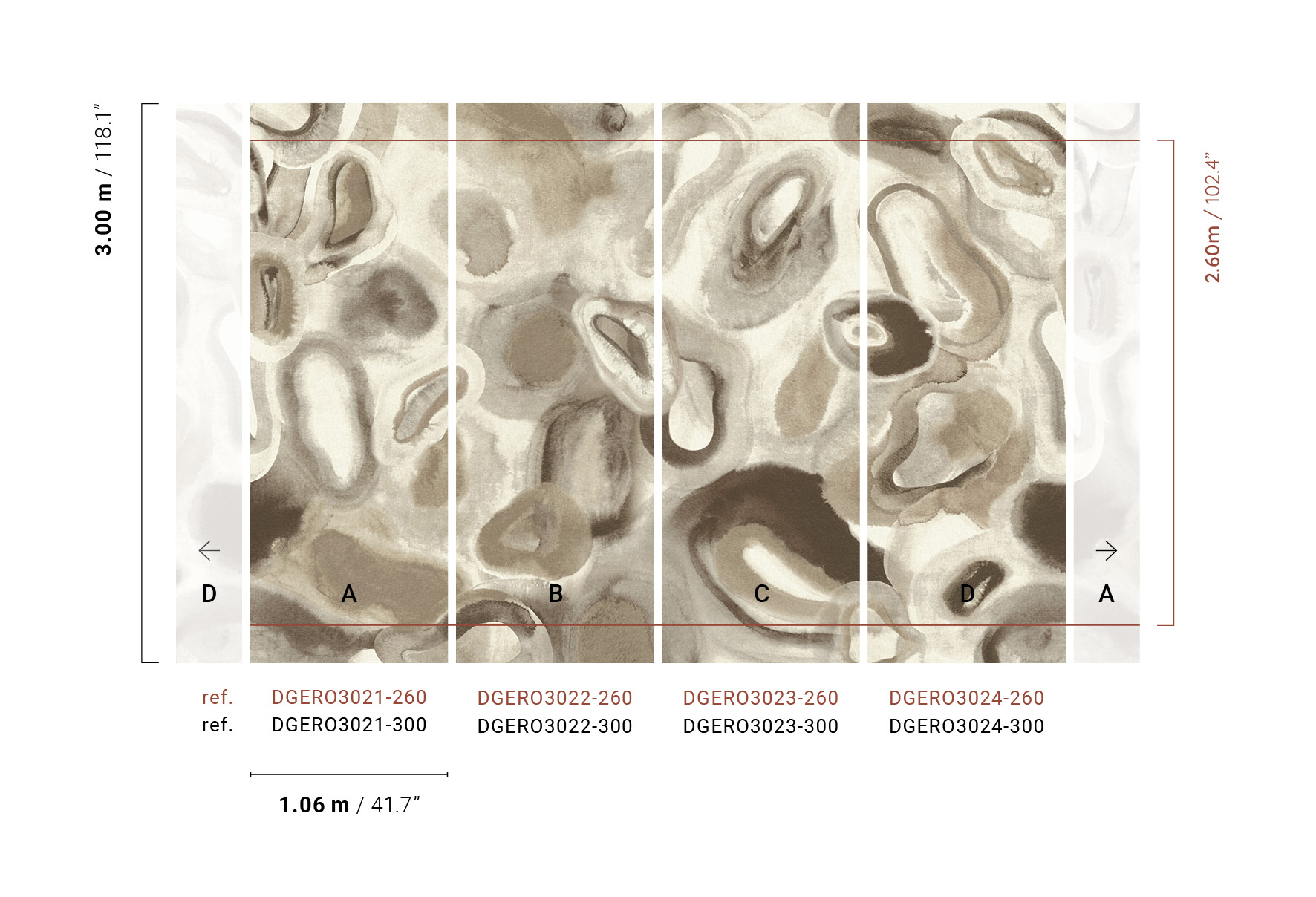 Masureel Fototapete Panel Erosion Acharius Sand DGERO3021260