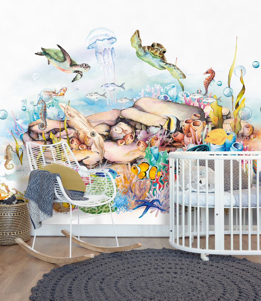 Rasch Fototapete Kids World Schildkröte Unterwasserwelt 3650