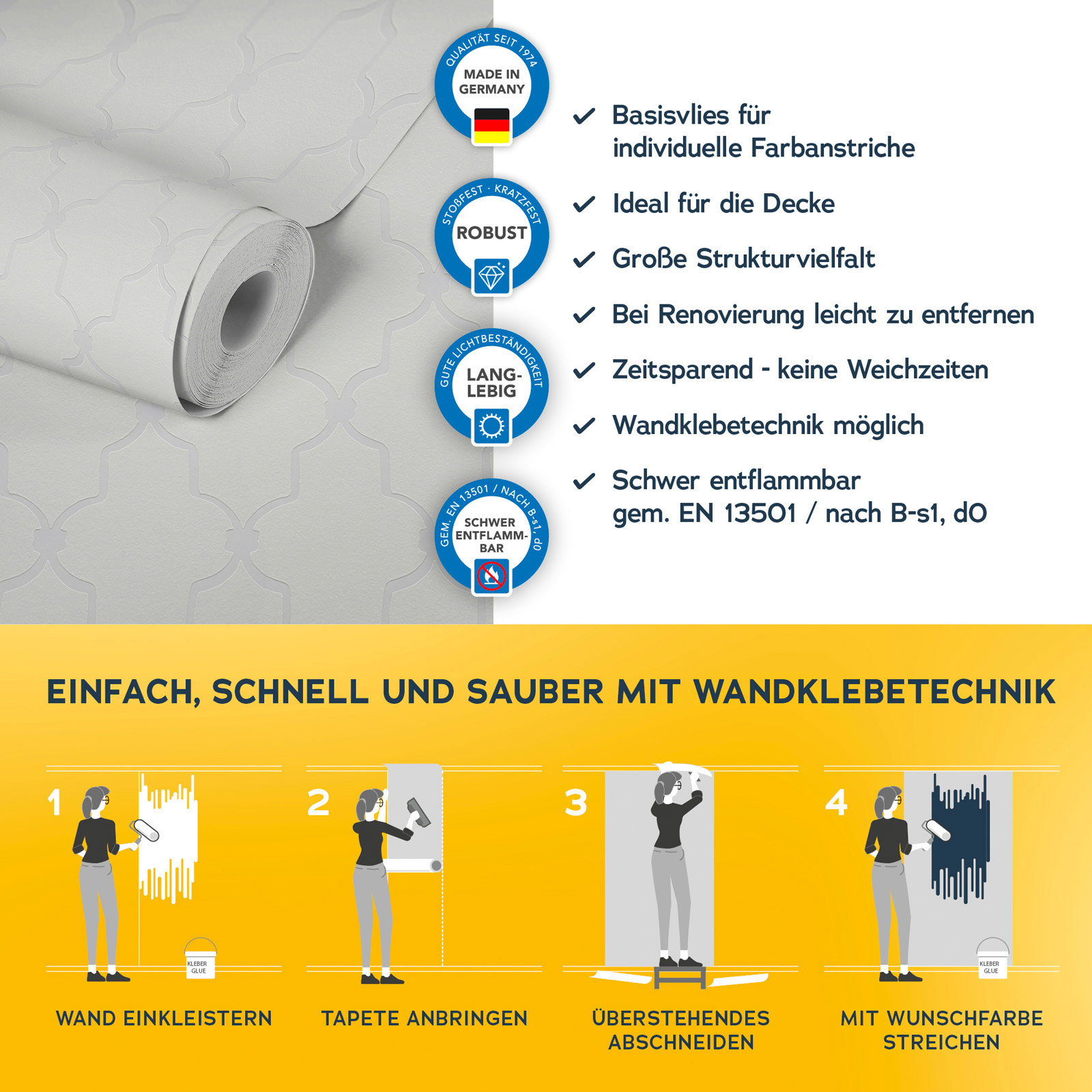 AS Vliestapete Meistervlies 8 überstreichbar 384581