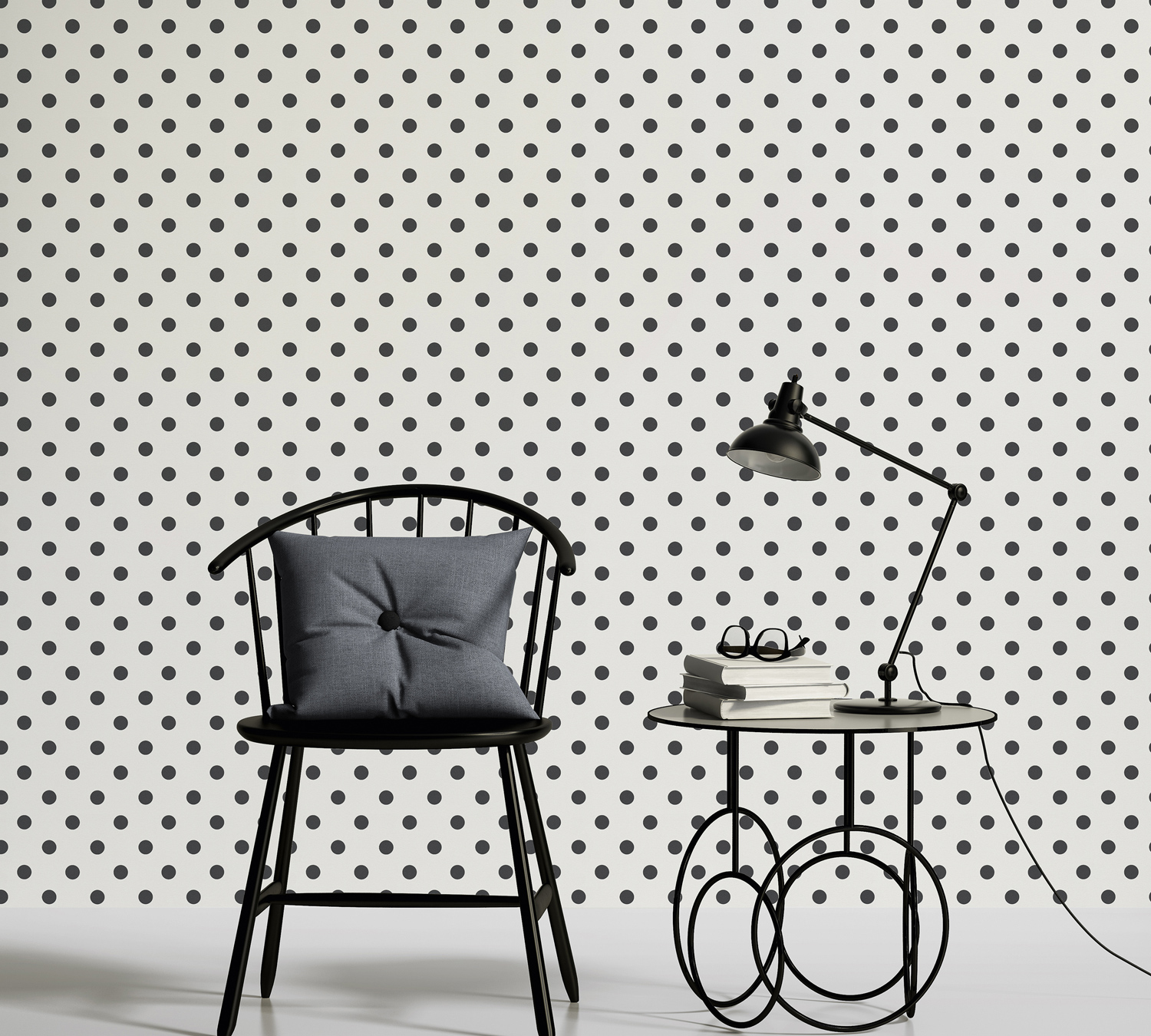 Thomas Vliestapete Dots weiss/schwarz TLT008 - 363363