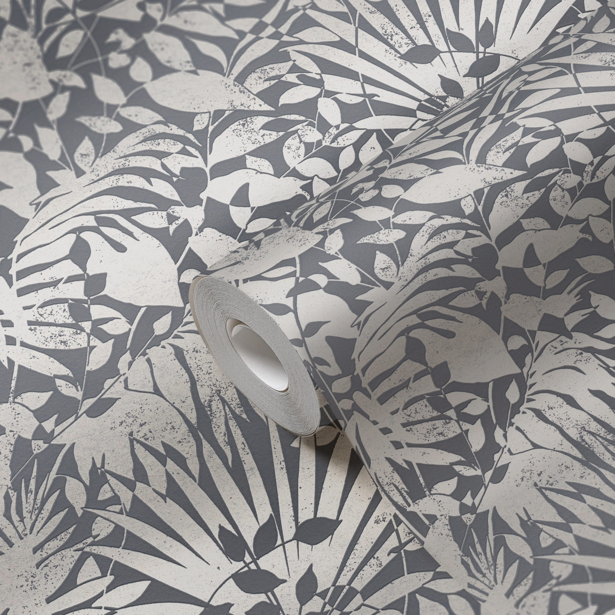 AS Vliestapete The BOS grau Blumentapete 388314