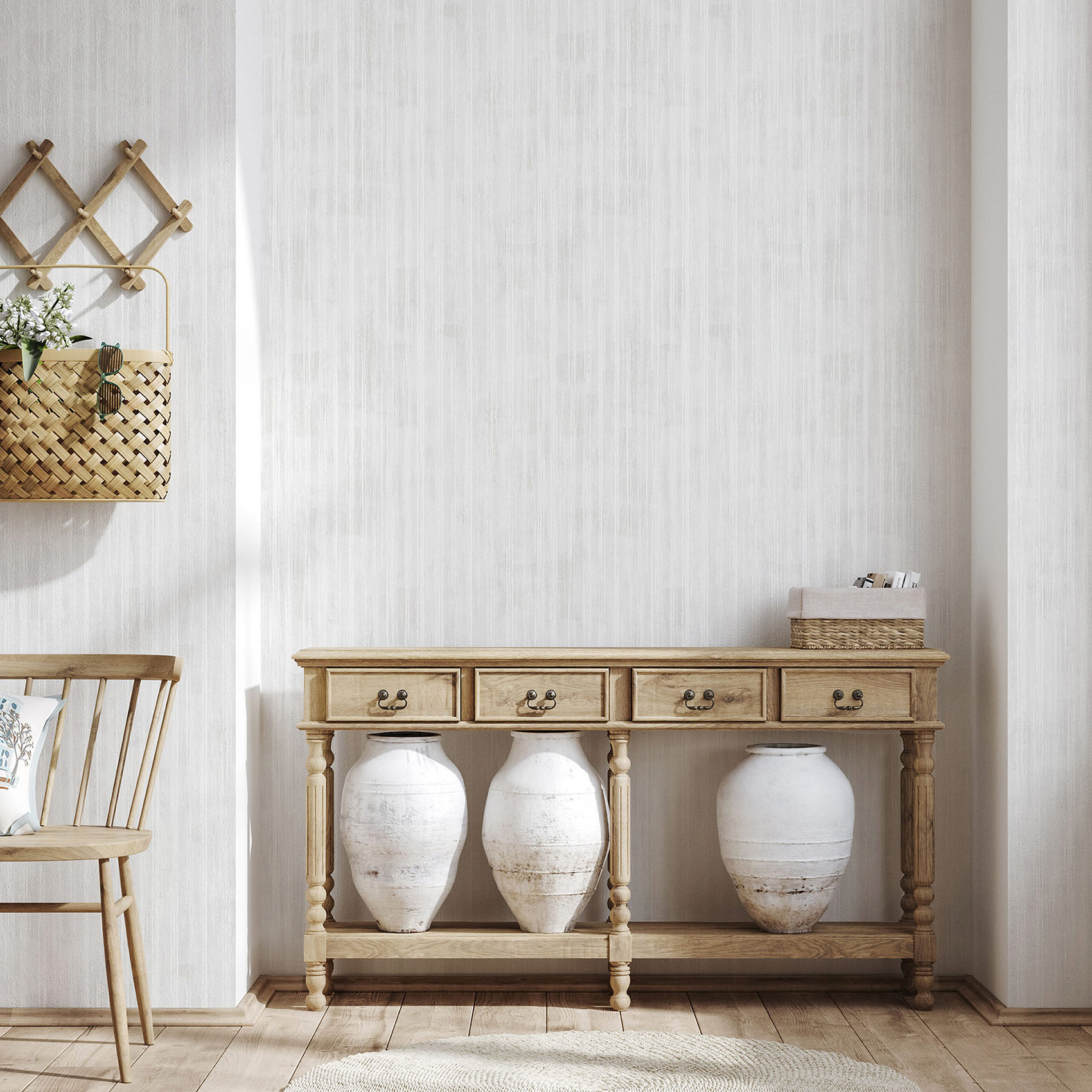 Hohenberger Vliestapete Artist Brush Uni White 27300