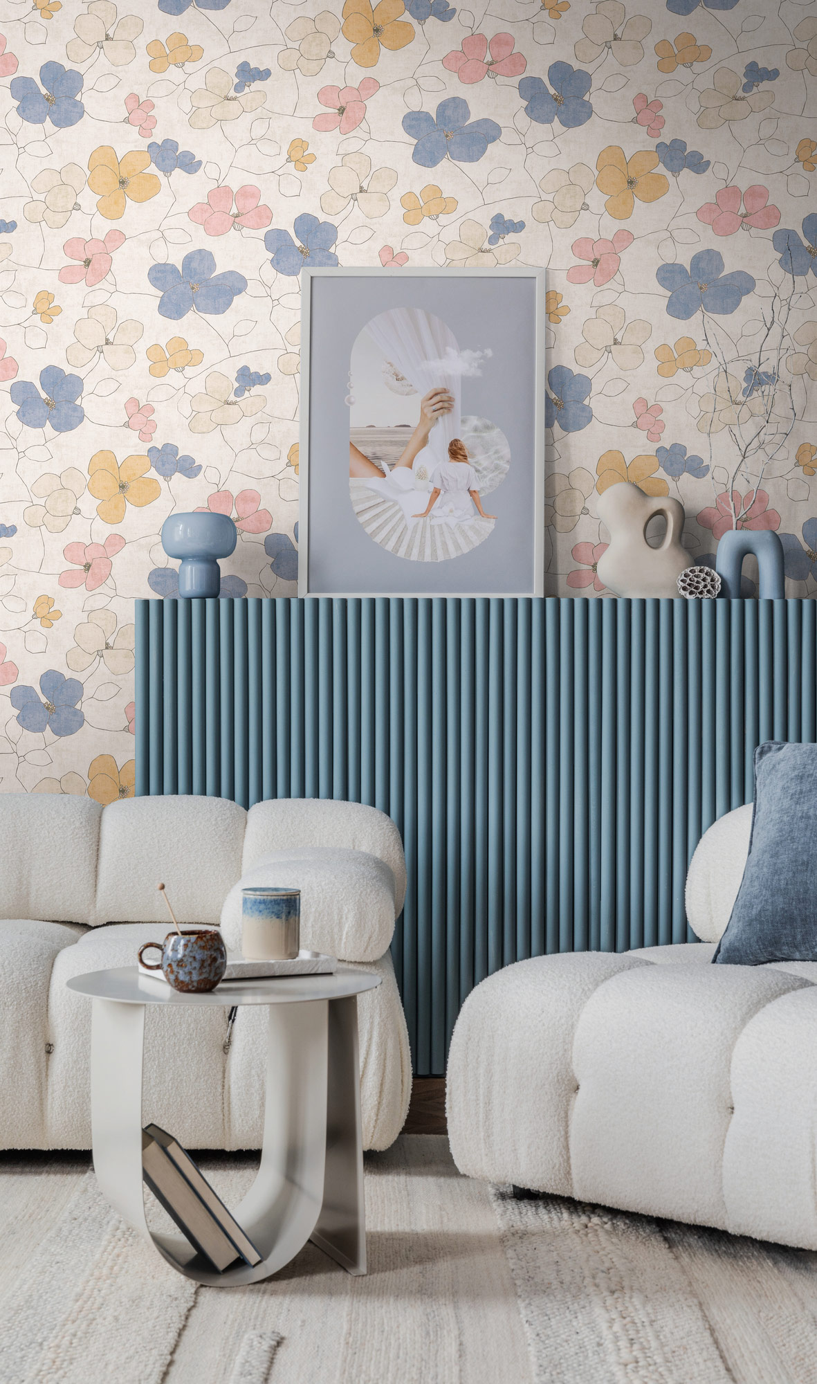 AS Vliestapete Nordic Feeling Blumen Grau 791472