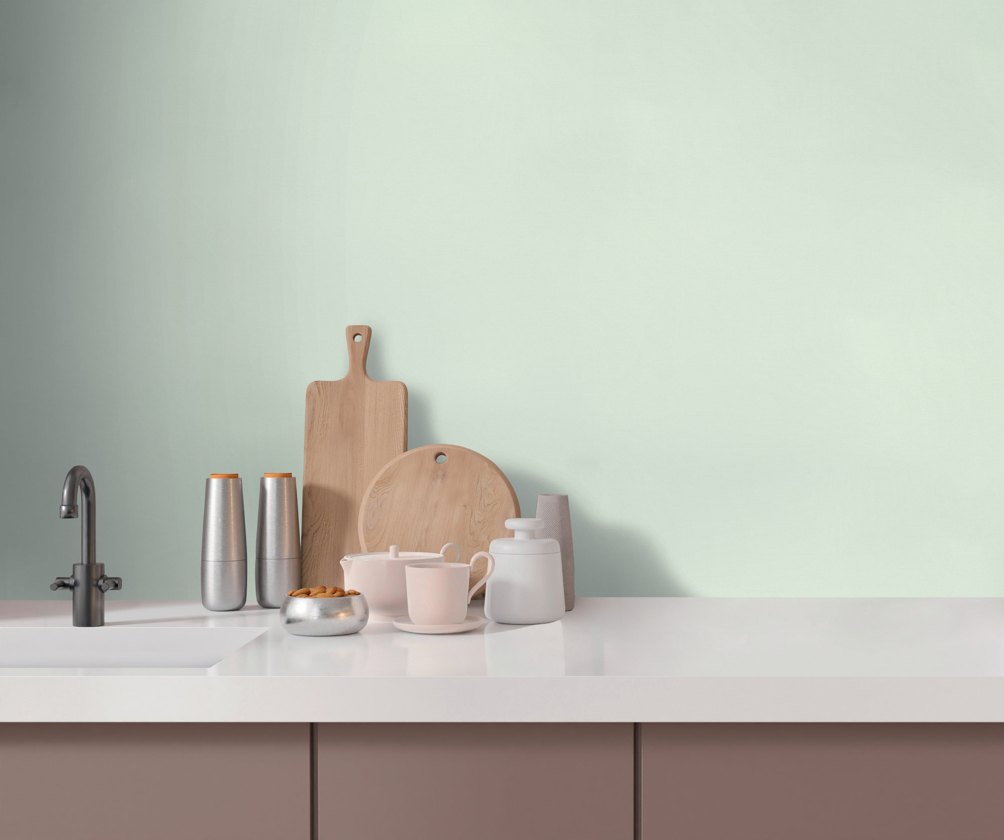 AS Vliestapete PintWalls II Unitapete Grün 389034