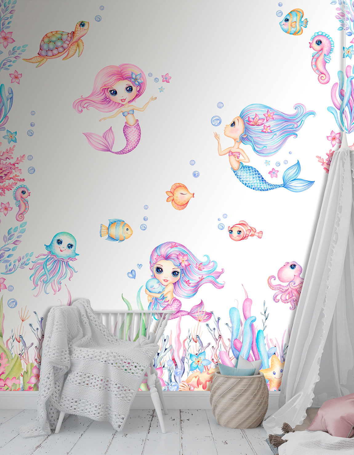 Decoprint Fototapete Cute Walls Meerjungfrauen CW60591