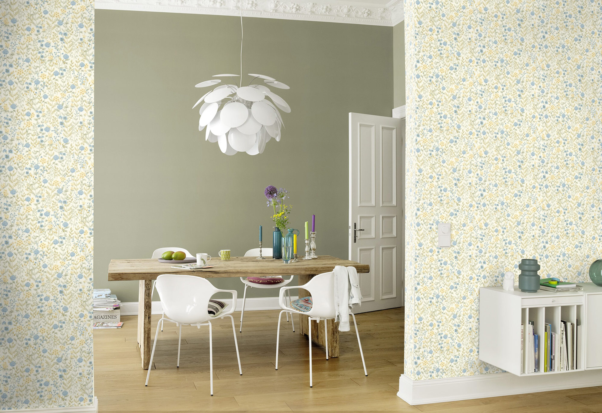 Rasch Vliestapete Beltesto Blau Floral 793710