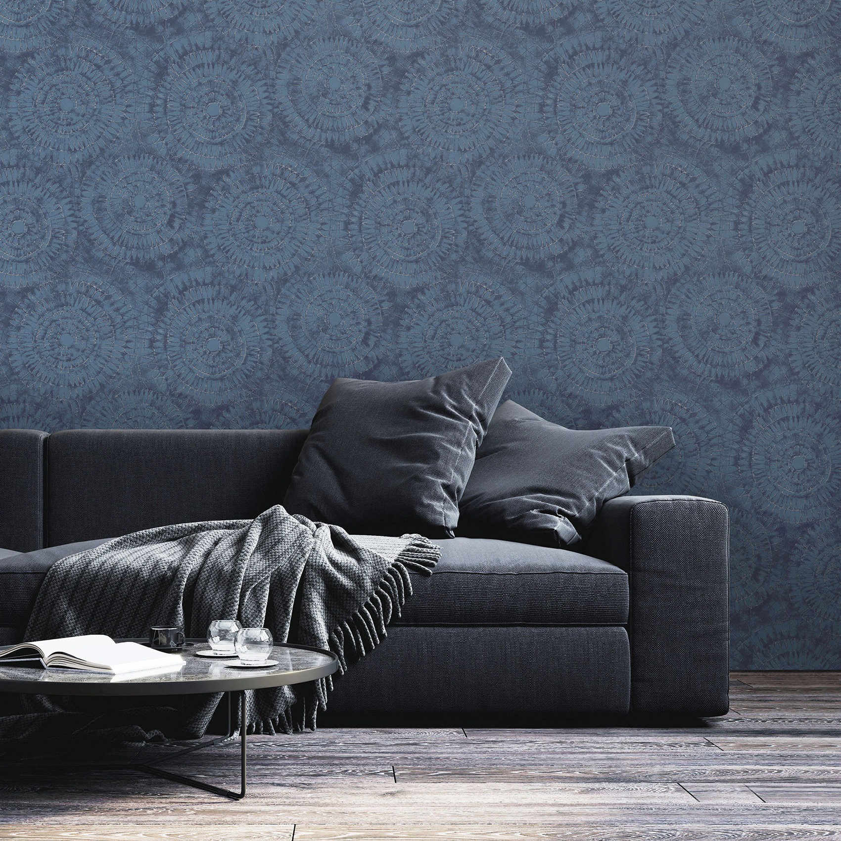 Hohenberger Vliestapete Chalk Notre Dame Aqua 65566