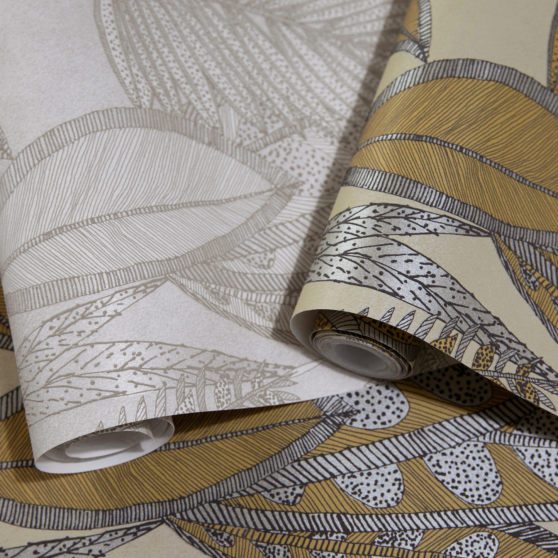 Hohenberger Vliestapete Tesoro Pianta Giallo 65578