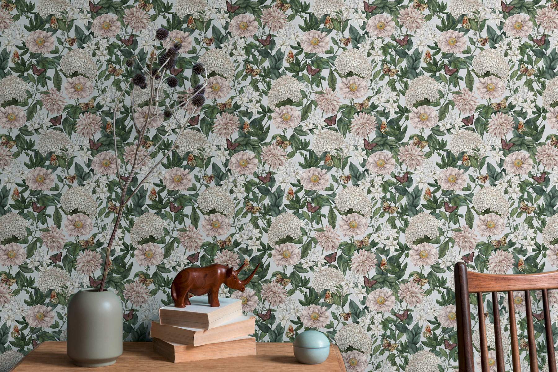 Livingwalls Vliestapete Drawn Into Nature Floral 394264