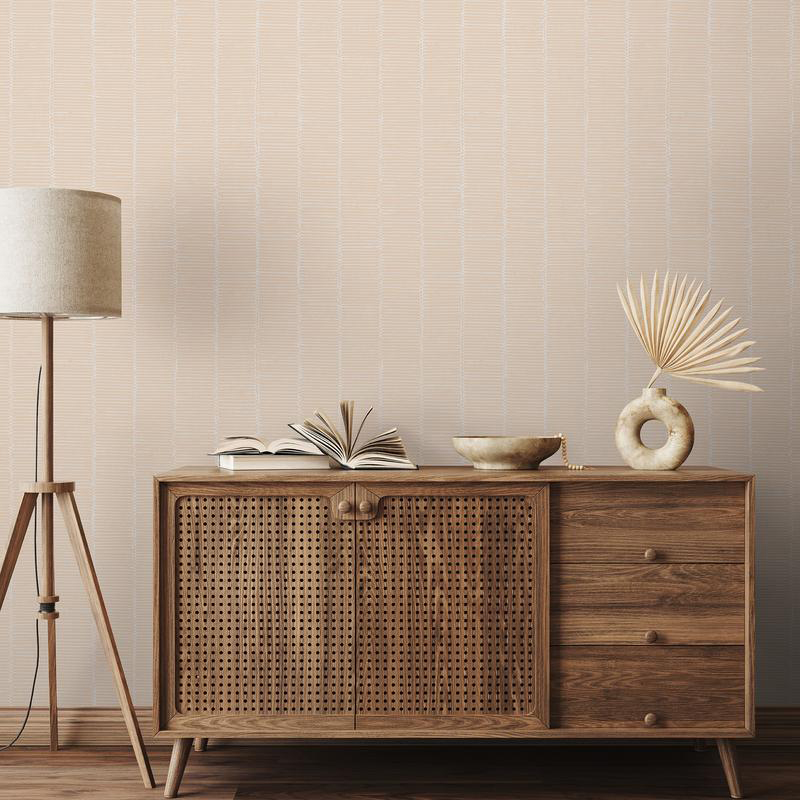 Hohenberger Vliestapete Chalk Beams in Order Apricot 65495