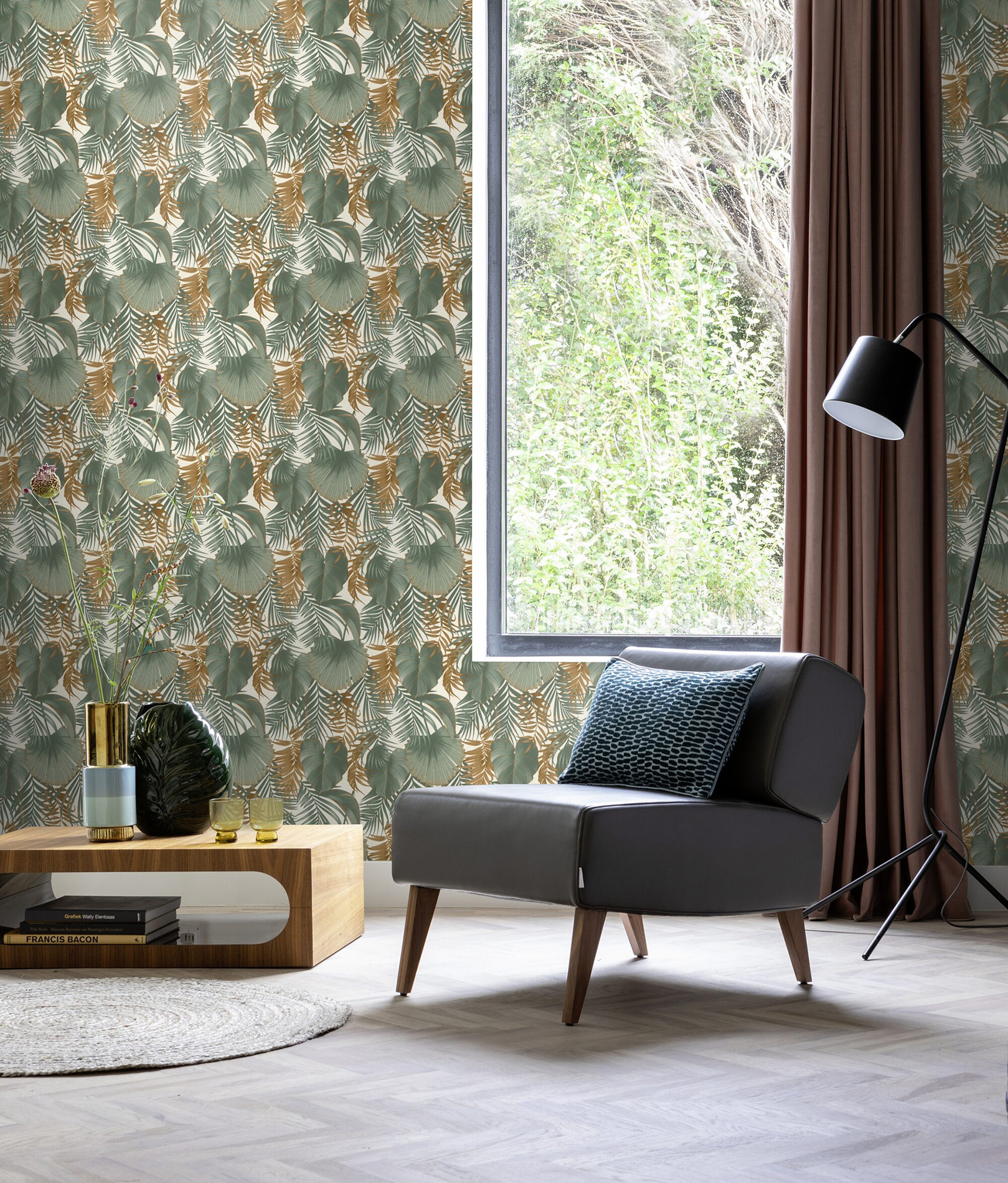 Rasch Vliestapete Beltesto Grün-Dunkelgrün Botanical 462098