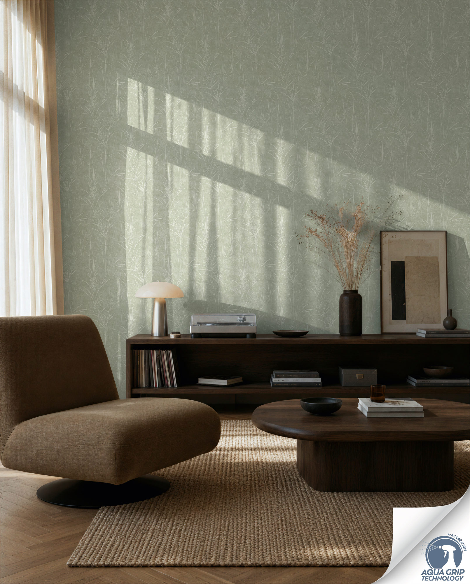 AS Vliestapete Cosiness Designdrop 2 Floral Grün 792822