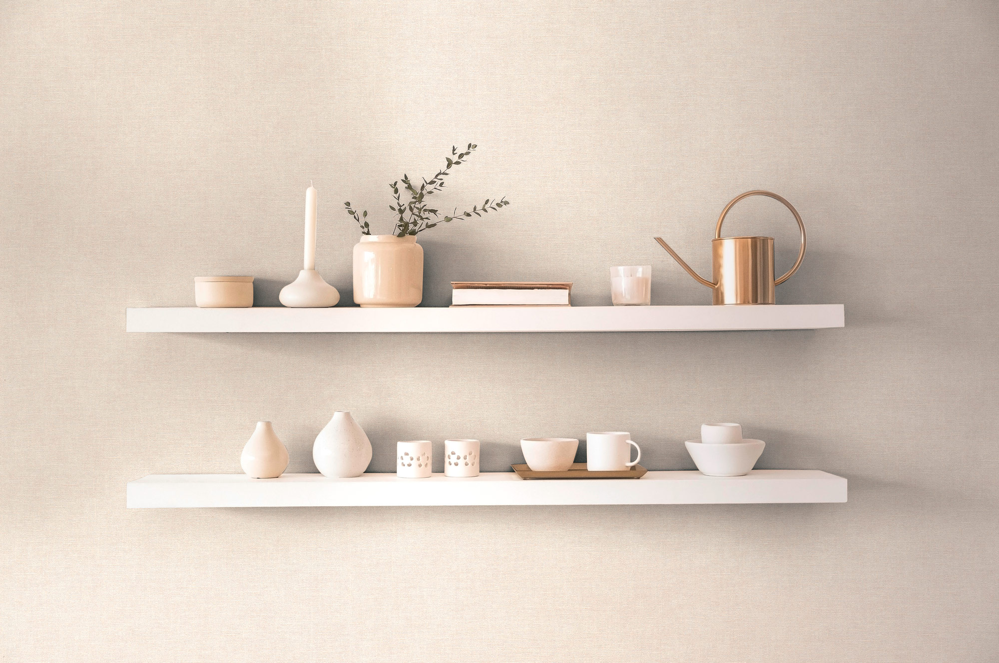 AS Vliestapete MS Hot Spots Unis Creme 395652