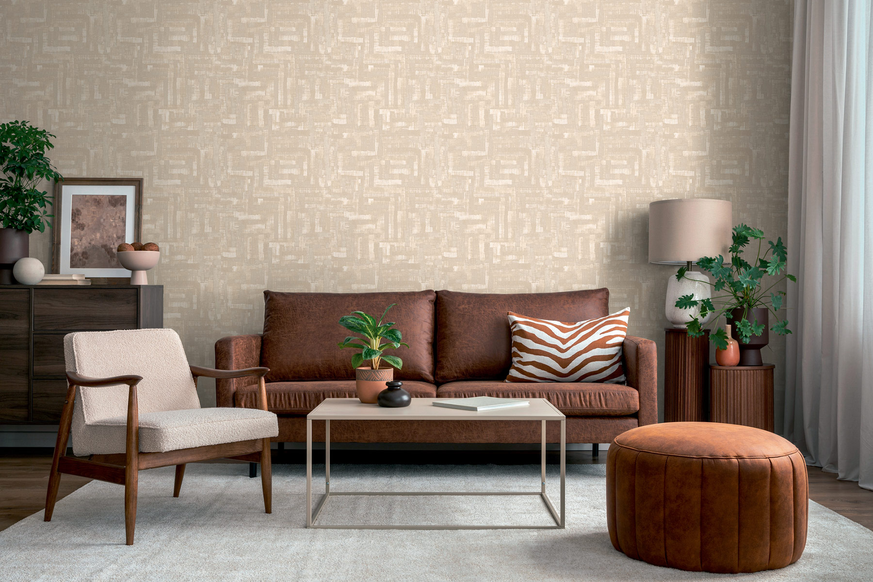 AS Vliestapete MS Hot Spots Ethno Beige 782041