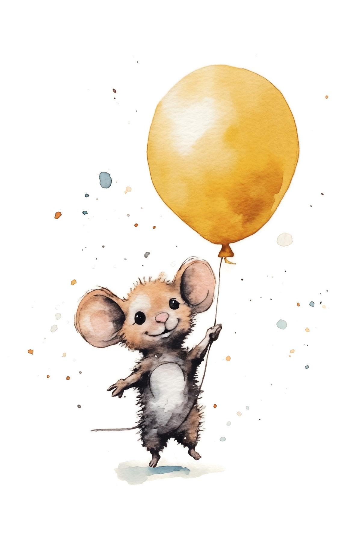 AS Leinwandbild Cute Mouse Yellow DD133291