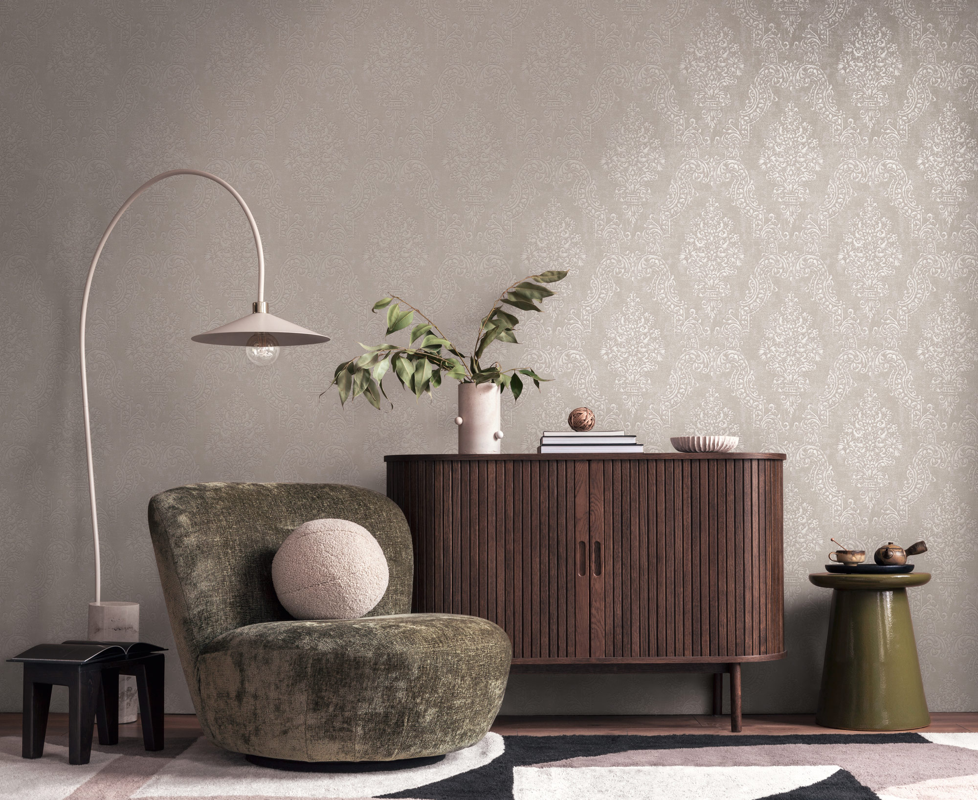 AS Vliestapete Pure Elegance Ornament Beige 397656