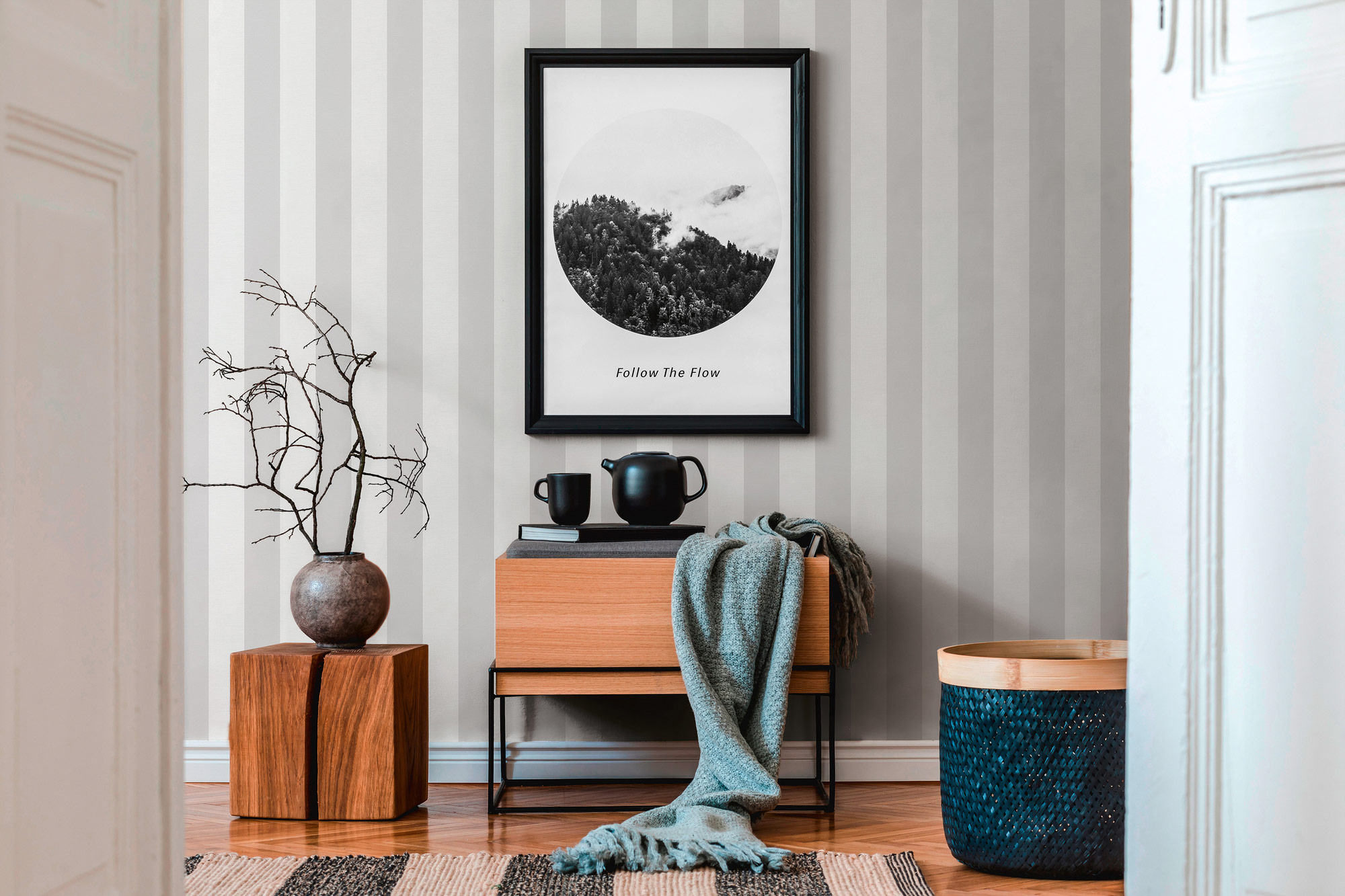 AS Vliestapete Maison Charme Streifentapete greige 314031