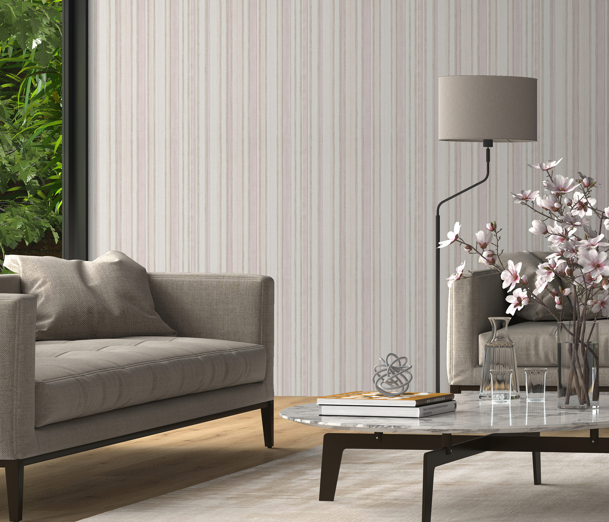 Erismann Vliestapete Pure Harmony rose 1058805