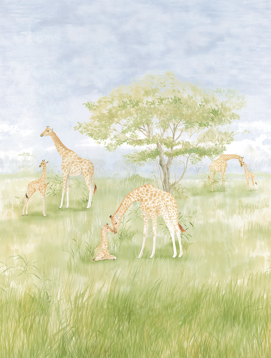 Decoprint Fototapete Cute Walls Giraffen CW61122