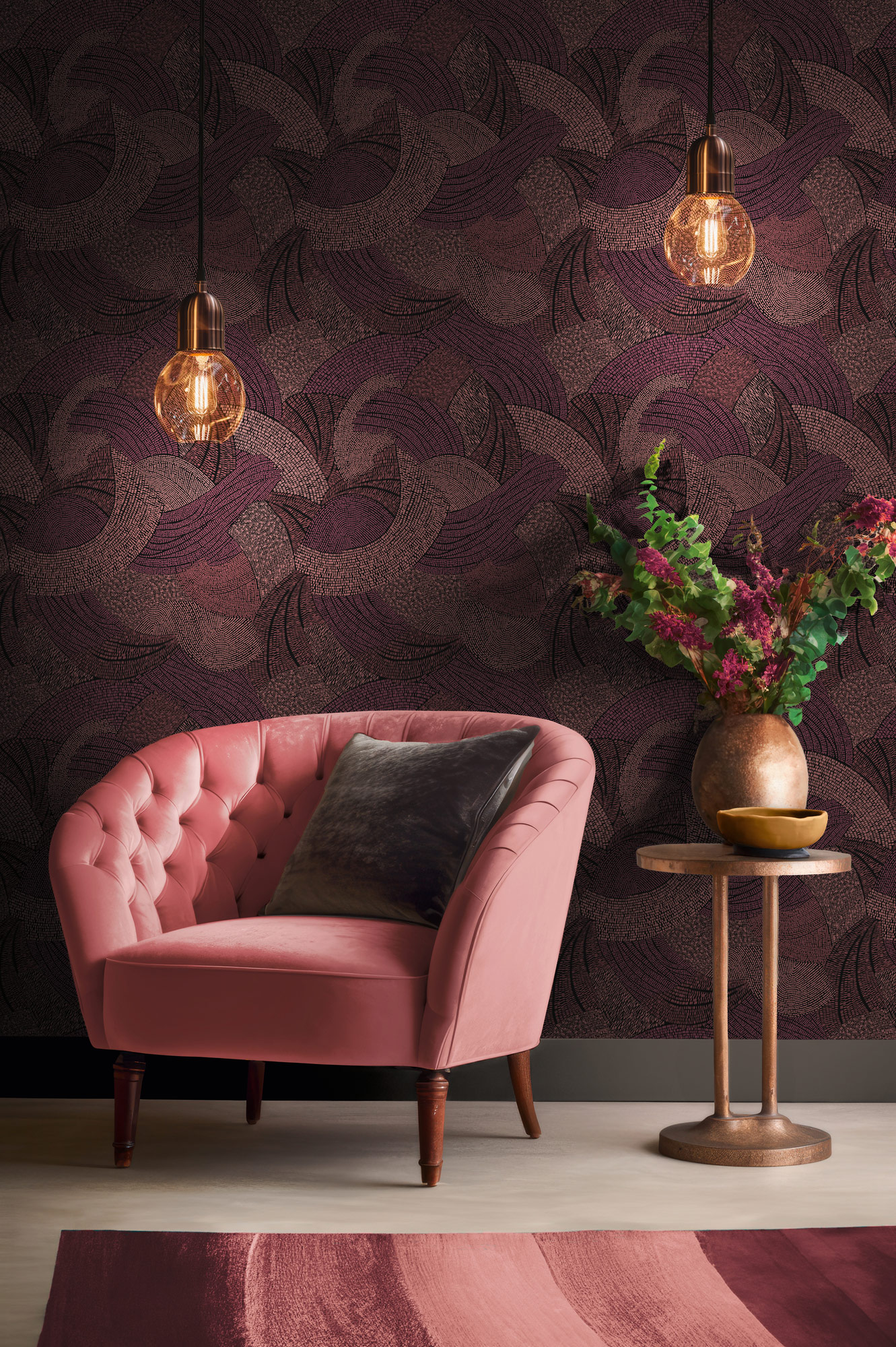 AS Vliestapete French Affair Struktur Rot 399352