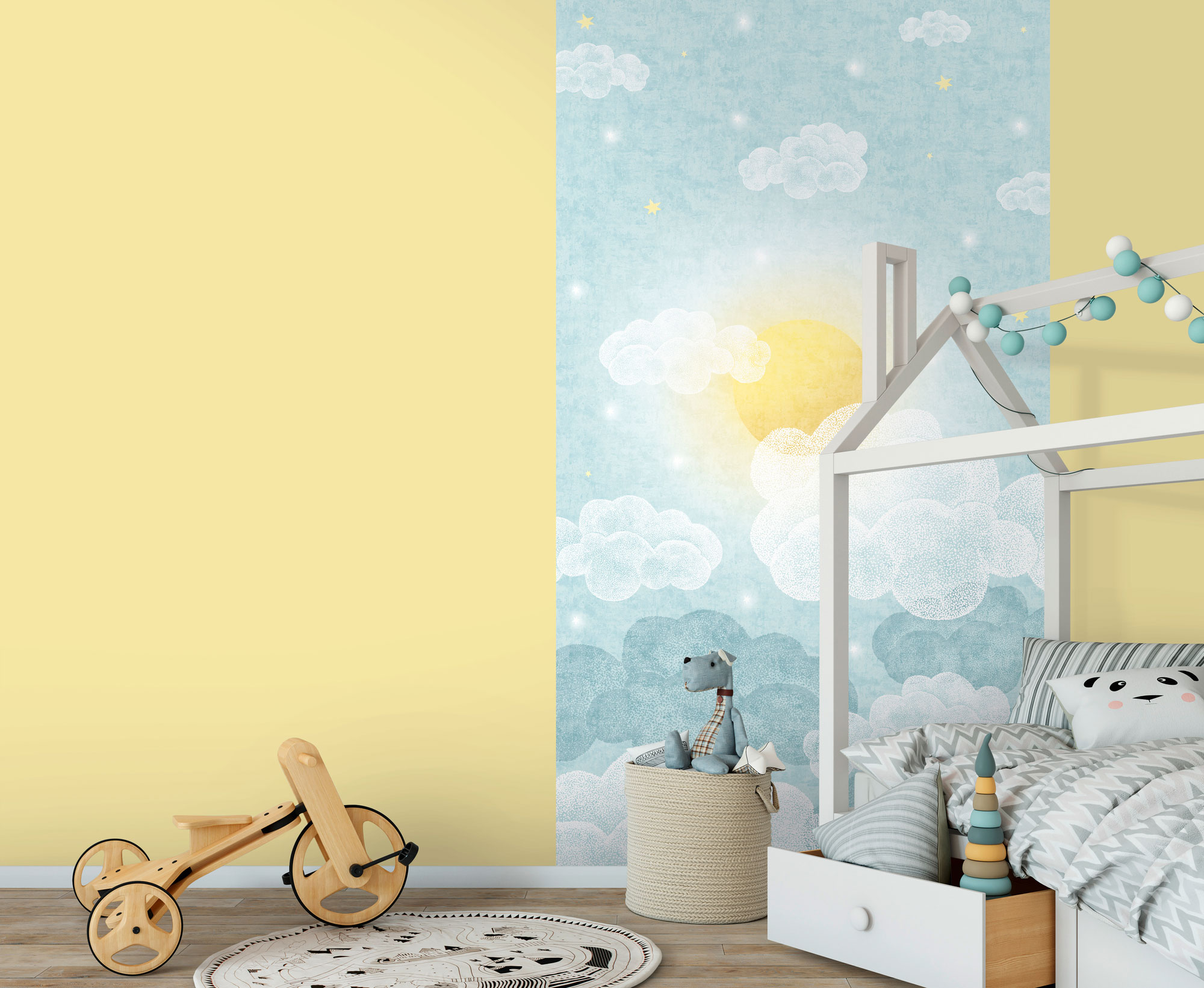 AS Vliestapete Lilly & Luis Wolken Blau 770641